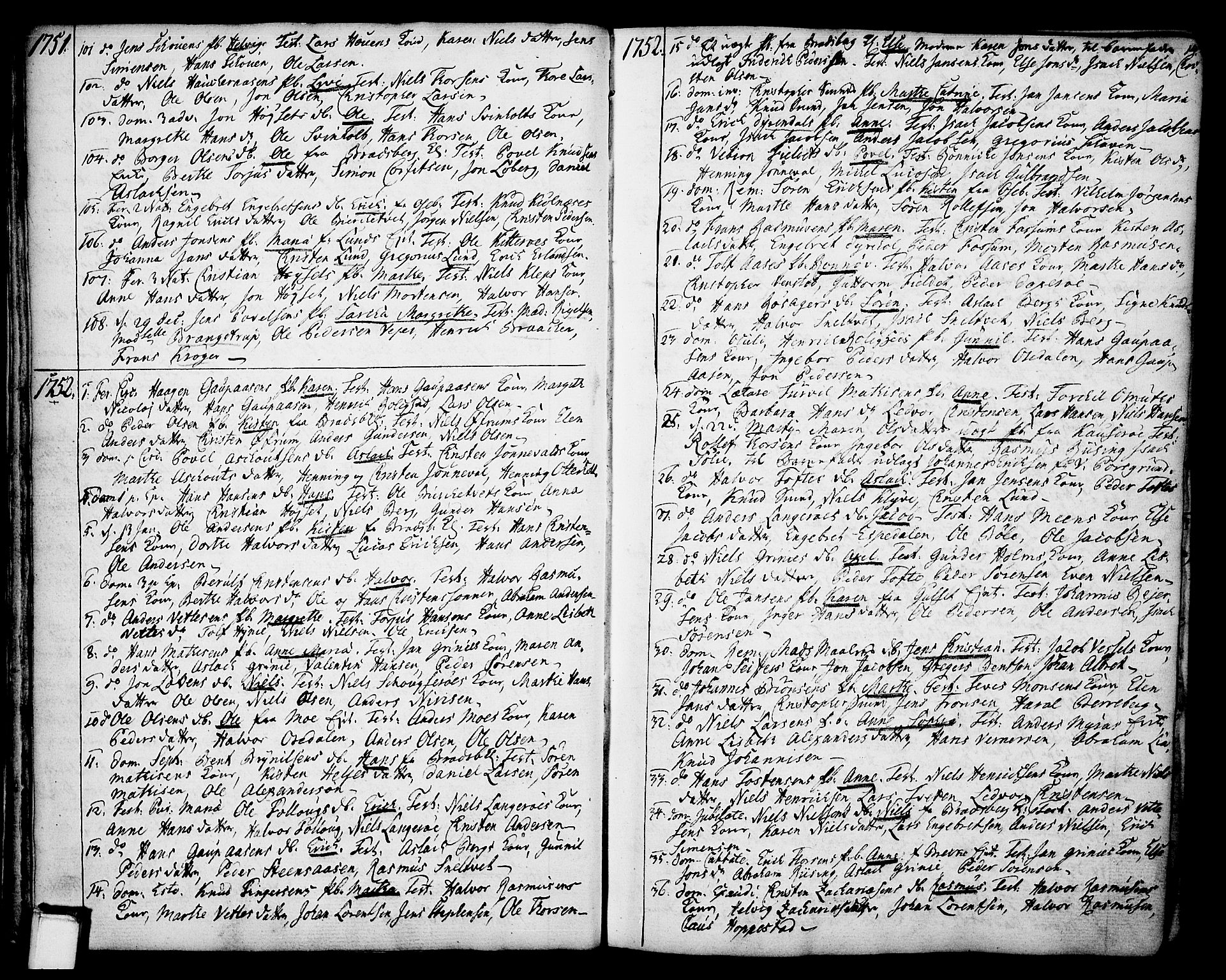 Gjerpen kirkebøker, SAKO/A-265/F/Fa/L0002: Parish register (official) no. I 2, 1747-1795, p. 14