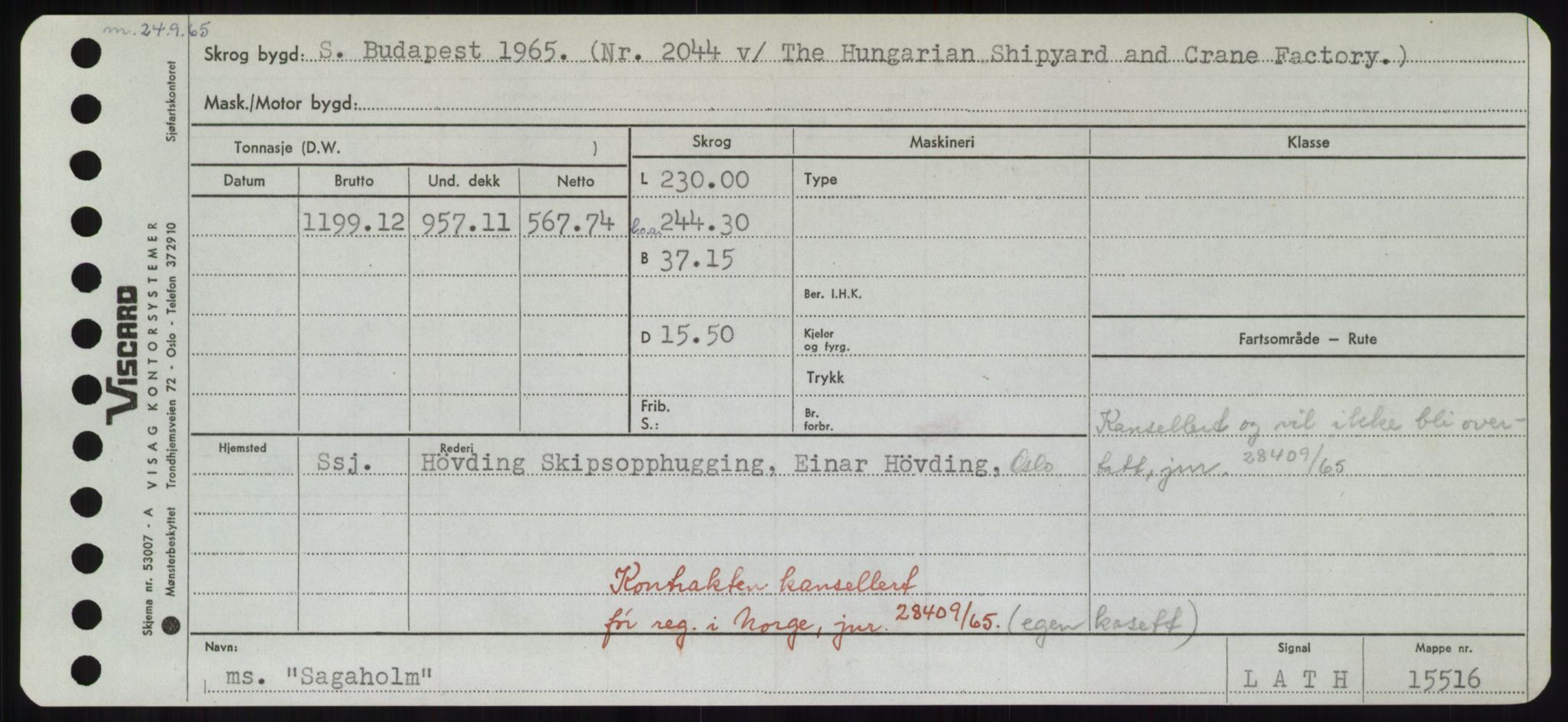 Sjøfartsdirektoratet med forløpere, Skipsmålingen, RA/S-1627/H/Hd/L0031: Fartøy, Rju-Sam, p. 551