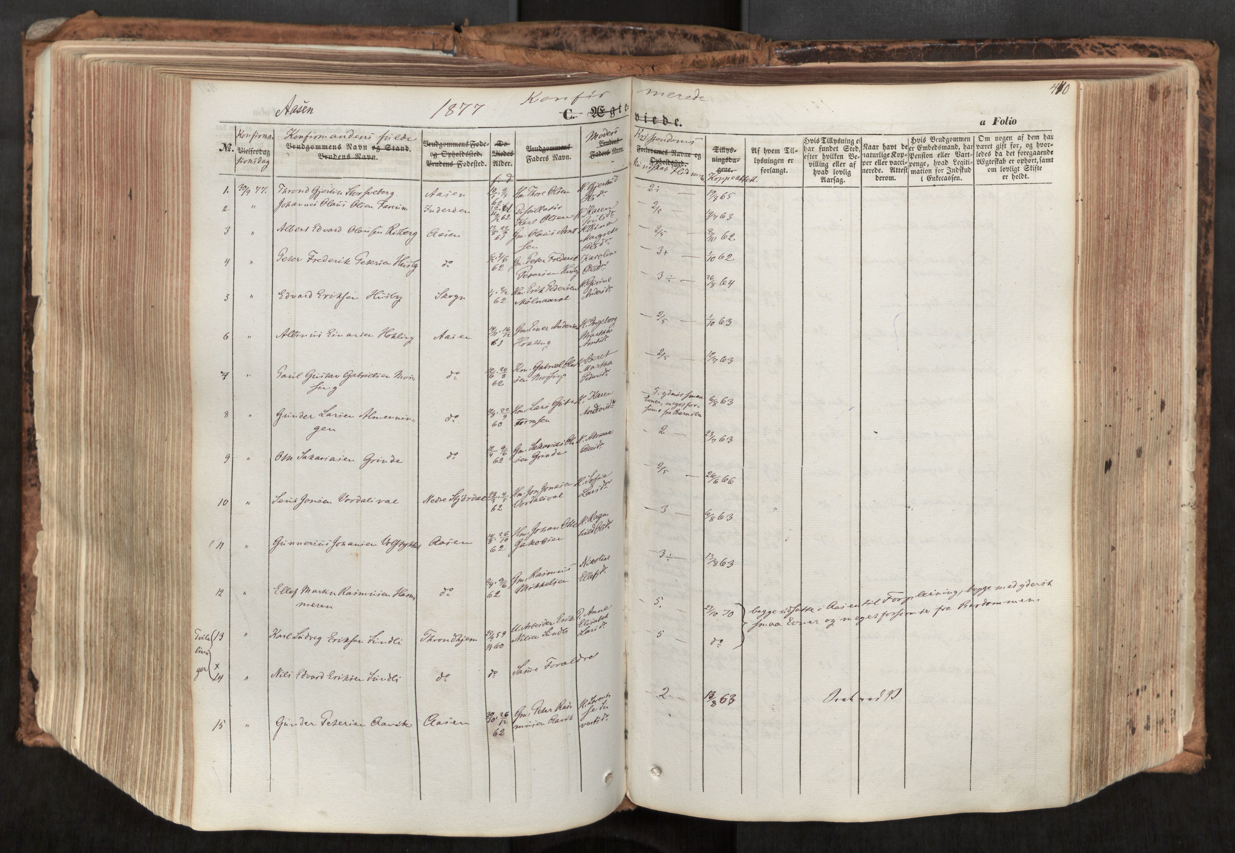 Ministerialprotokoller, klokkerbøker og fødselsregistre - Nord-Trøndelag, SAT/A-1458/713/L0116: Parish register (official) no. 713A07, 1850-1877, p. 440