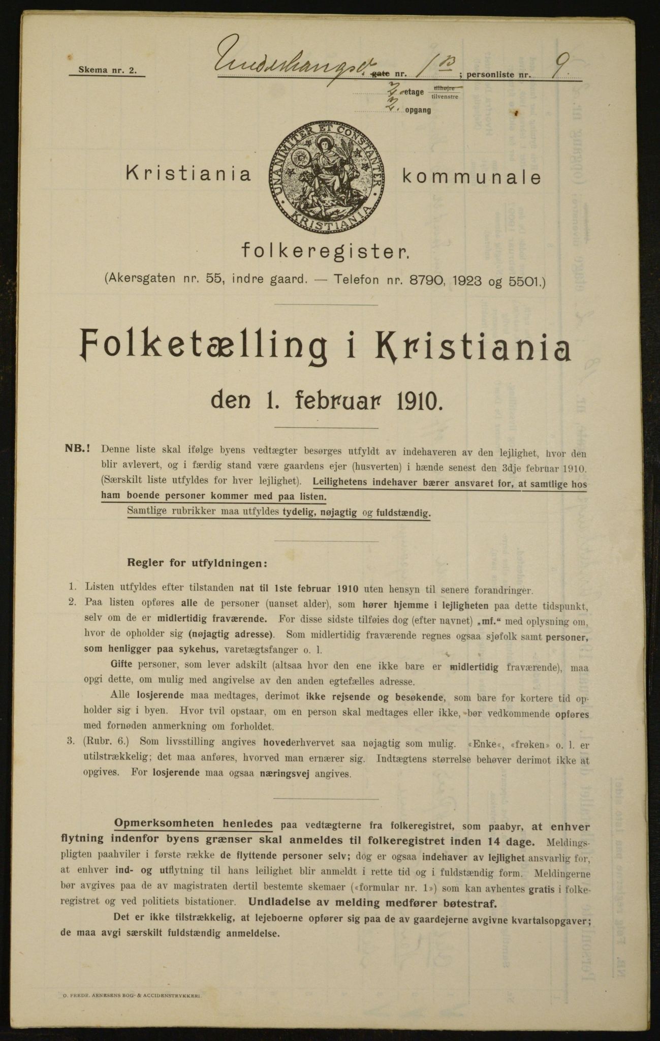 OBA, Municipal Census 1910 for Kristiania, 1910, p. 113517