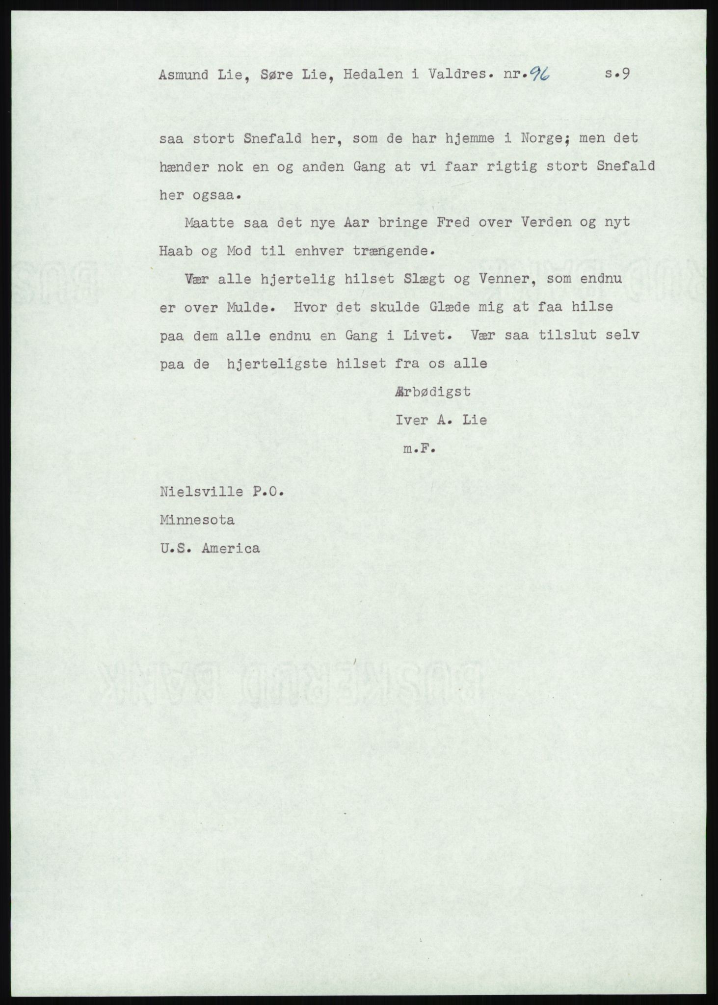 Samlinger til kildeutgivelse, Amerikabrevene, AV/RA-EA-4057/F/L0013: Innlån fra Oppland: Lie (brevnr 79-115) - Nordrum, 1838-1914, p. 247