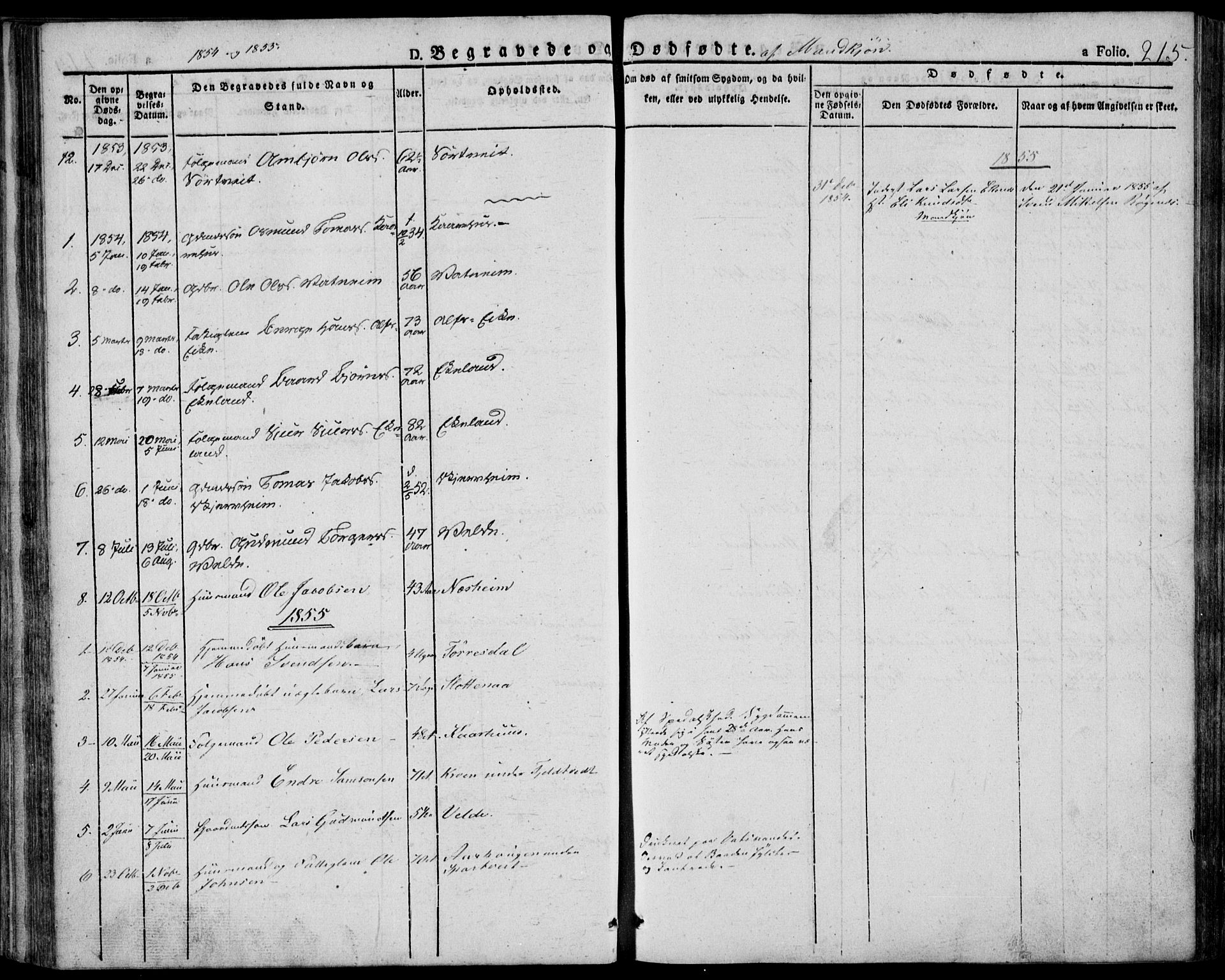 Skjold sokneprestkontor, AV/SAST-A-101847/H/Ha/Haa/L0005: Parish register (official) no. A 5, 1830-1856, p. 215