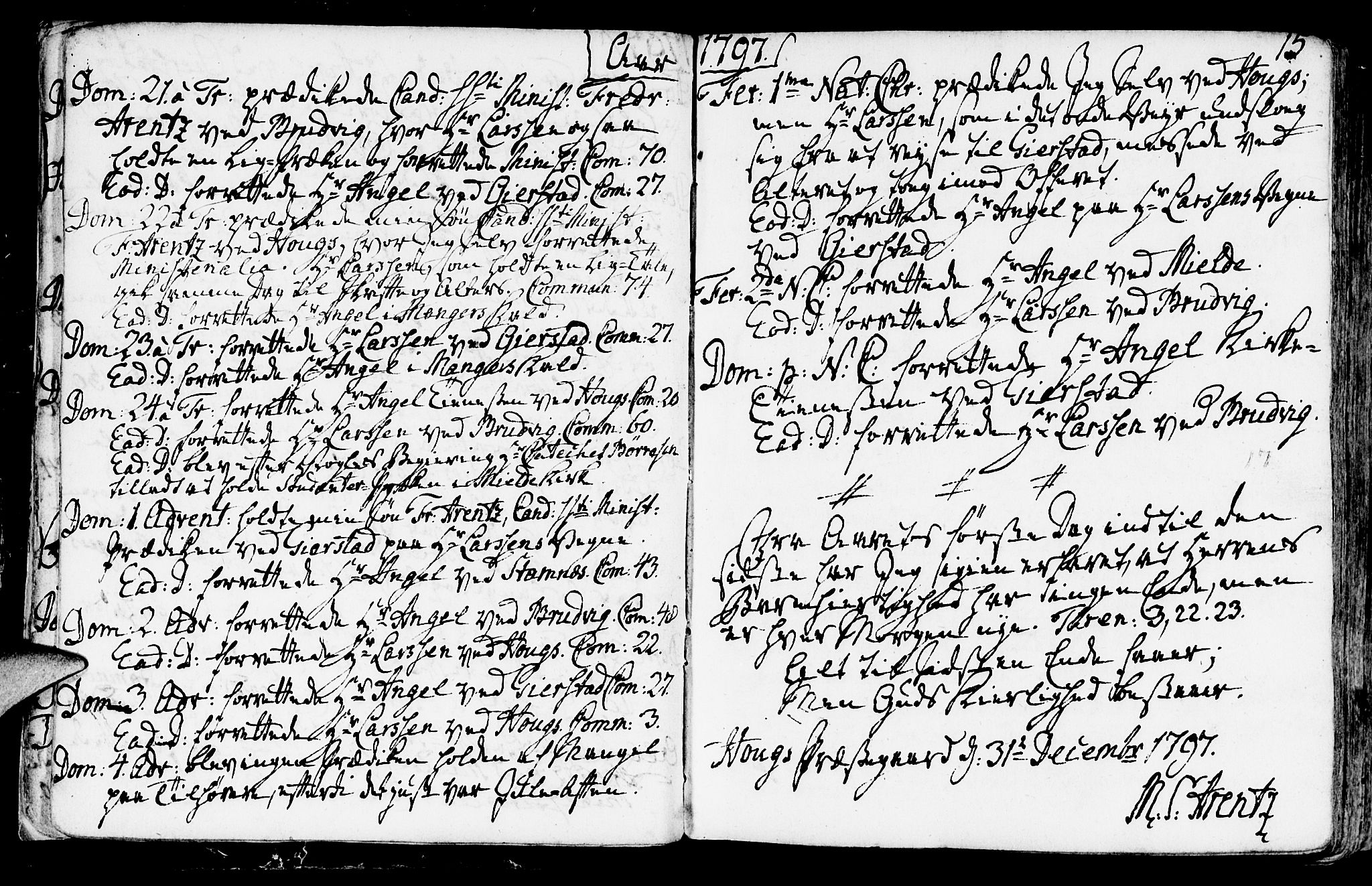 Haus sokneprestembete, AV/SAB-A-75601/H/Haa: Parish register (official) no. A 11, 1796-1816, p. 15