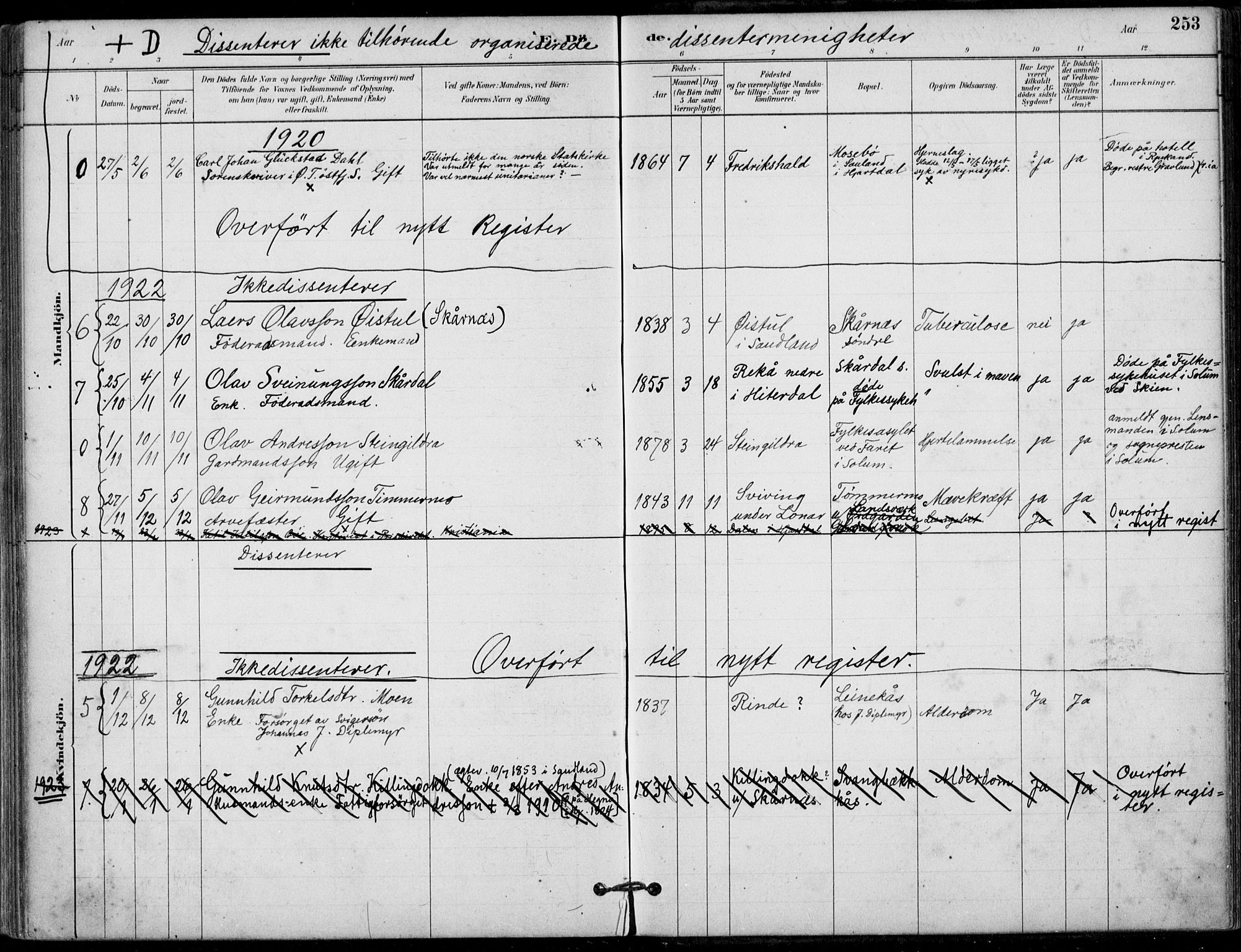 Hjartdal kirkebøker, SAKO/A-270/F/Fb/L0002: Parish register (official) no. II 2, 1880-1932, p. 253