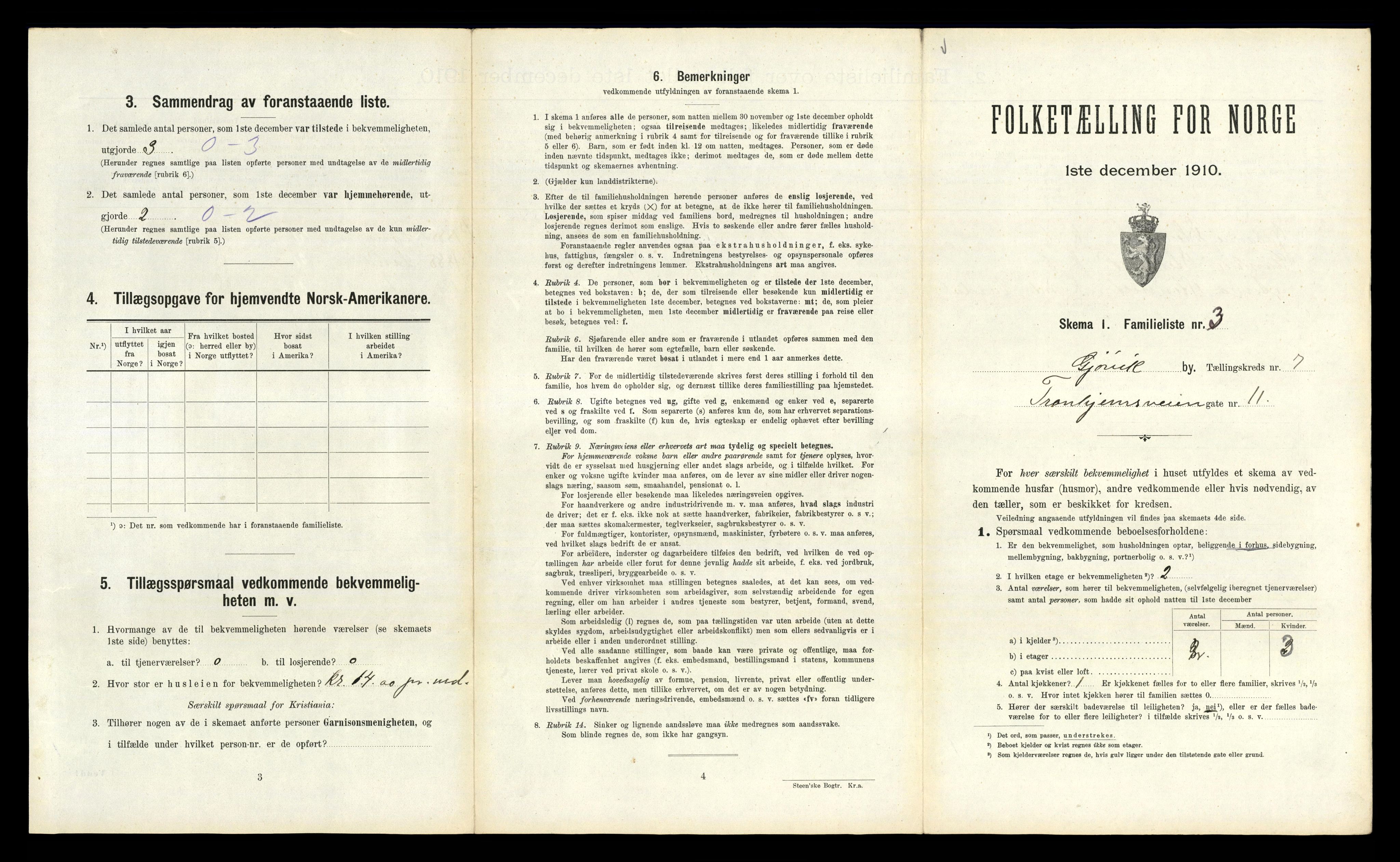 RA, 1910 census for Gjøvik, 1910, p. 1604