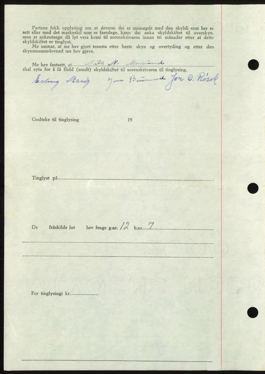 Romsdal sorenskriveri, AV/SAT-A-4149/1/2/2C: Mortgage book no. A21, 1946-1946, Diary no: : 1977/1946