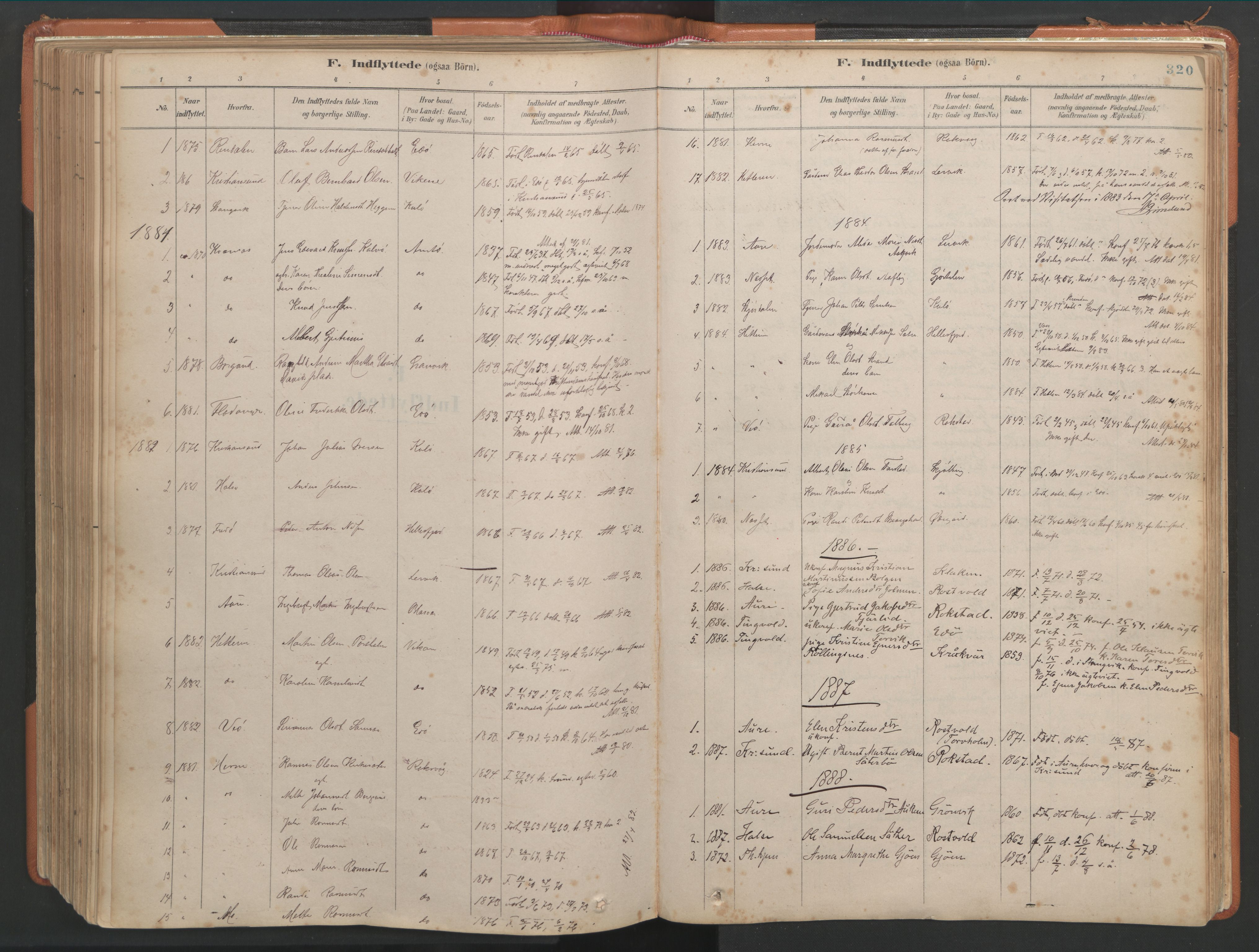 Ministerialprotokoller, klokkerbøker og fødselsregistre - Møre og Romsdal, SAT/A-1454/581/L0941: Parish register (official) no. 581A09, 1880-1919, p. 320
