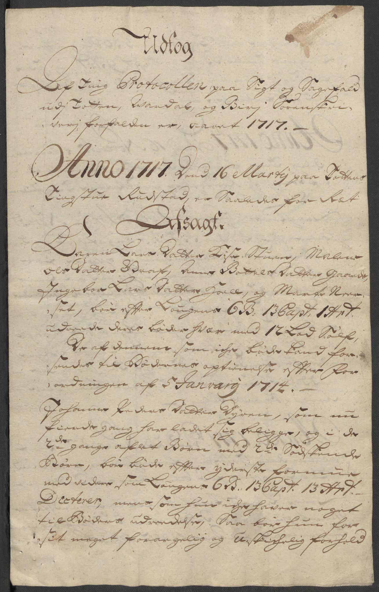 Rentekammeret inntil 1814, Reviderte regnskaper, Fogderegnskap, AV/RA-EA-4092/R18/L1318: Fogderegnskap Hadeland, Toten og Valdres, 1717, p. 79