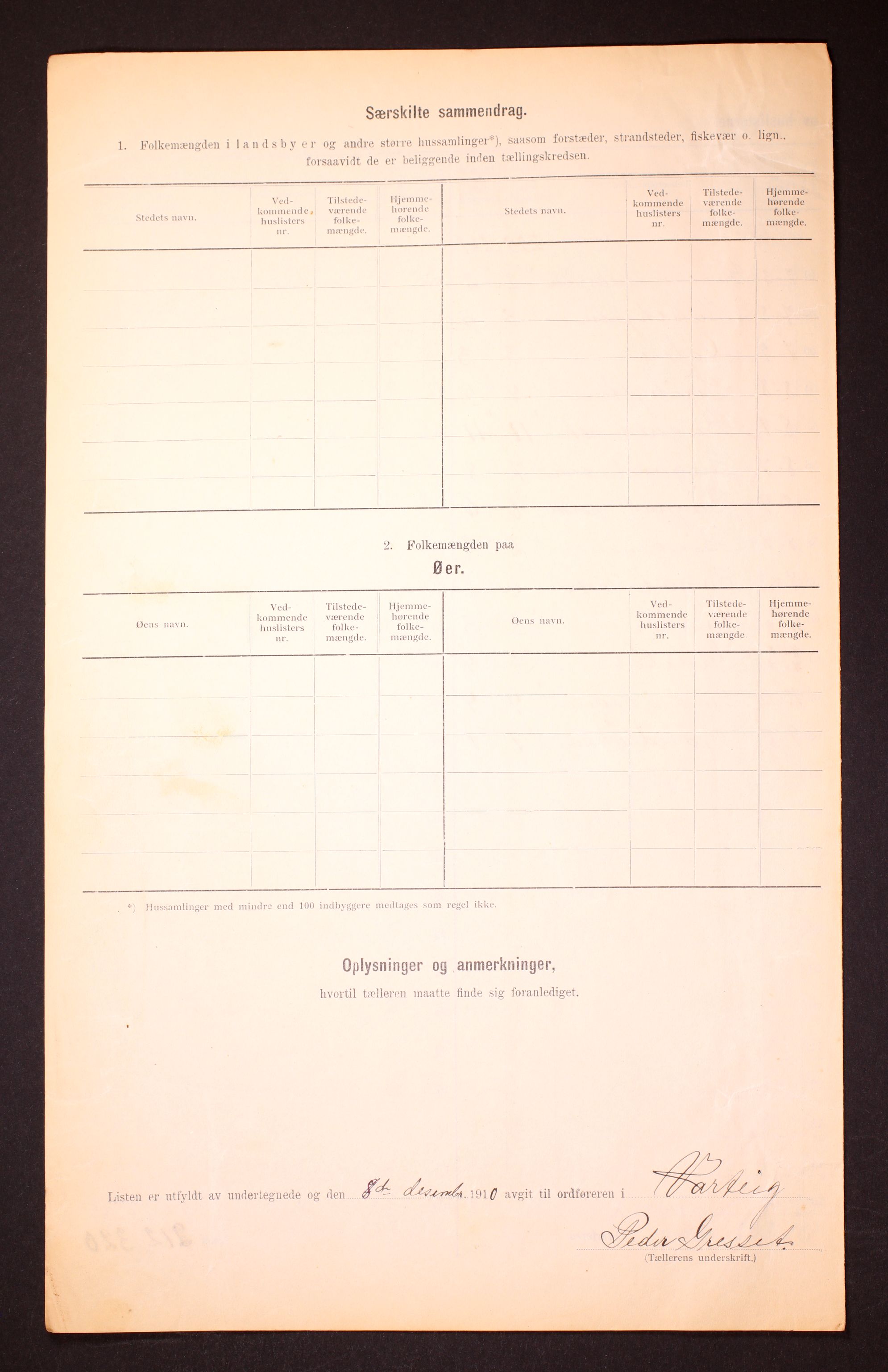 RA, 1910 census for Varteig, 1910, p. 6