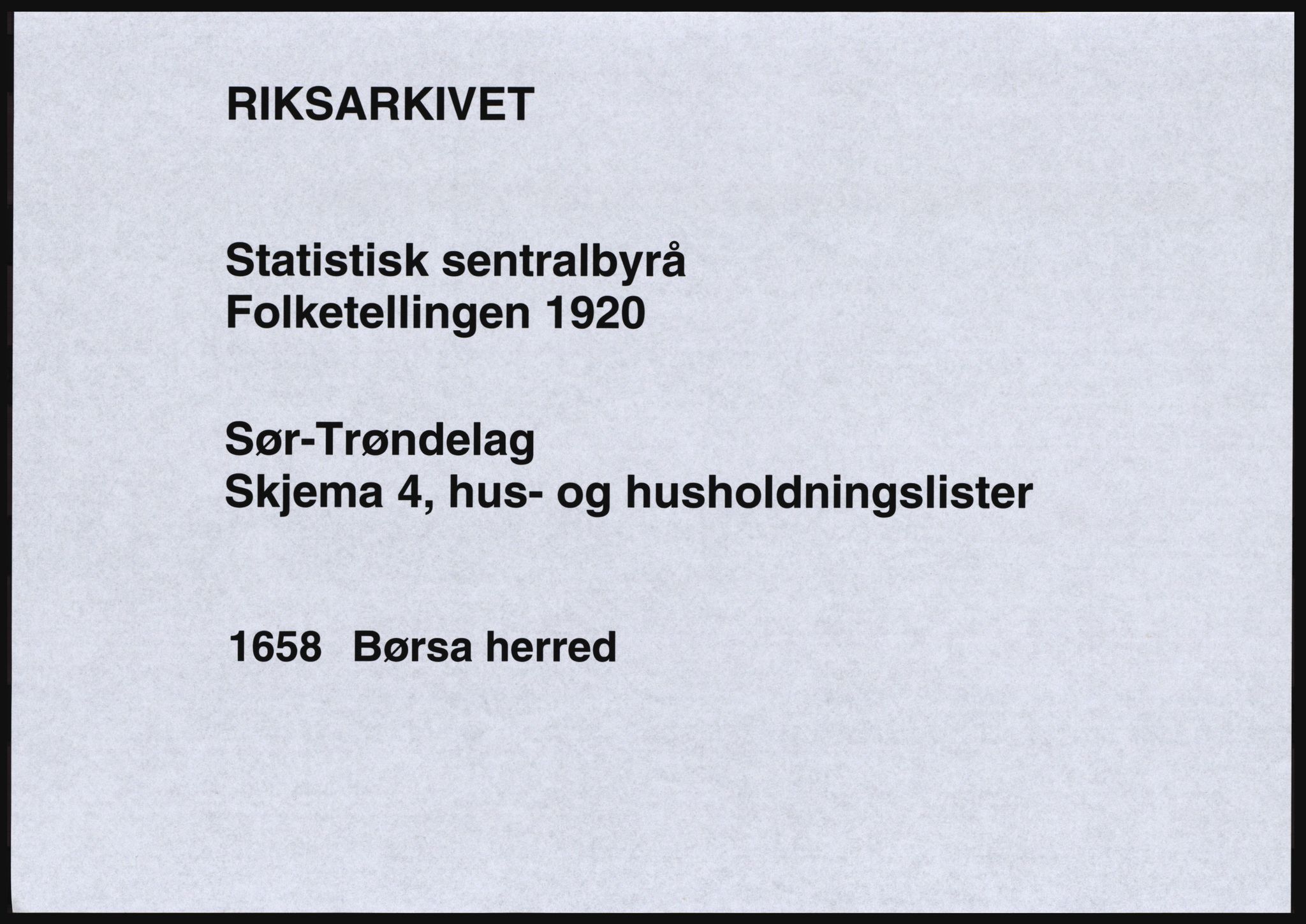 SAT, 1920 census for Børsa, 1920, p. 23