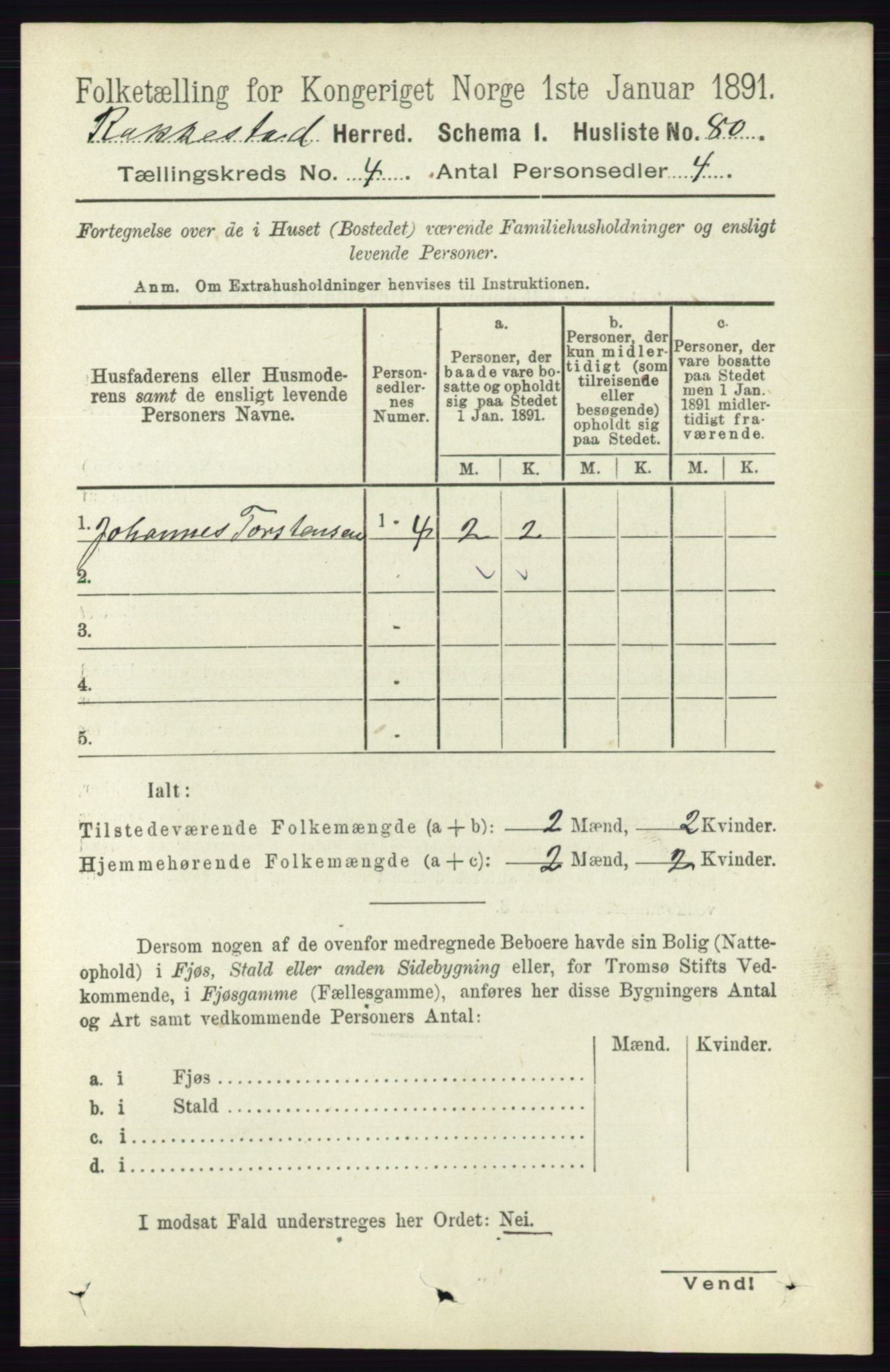 RA, 1891 census for 0128 Rakkestad, 1891, p. 1767