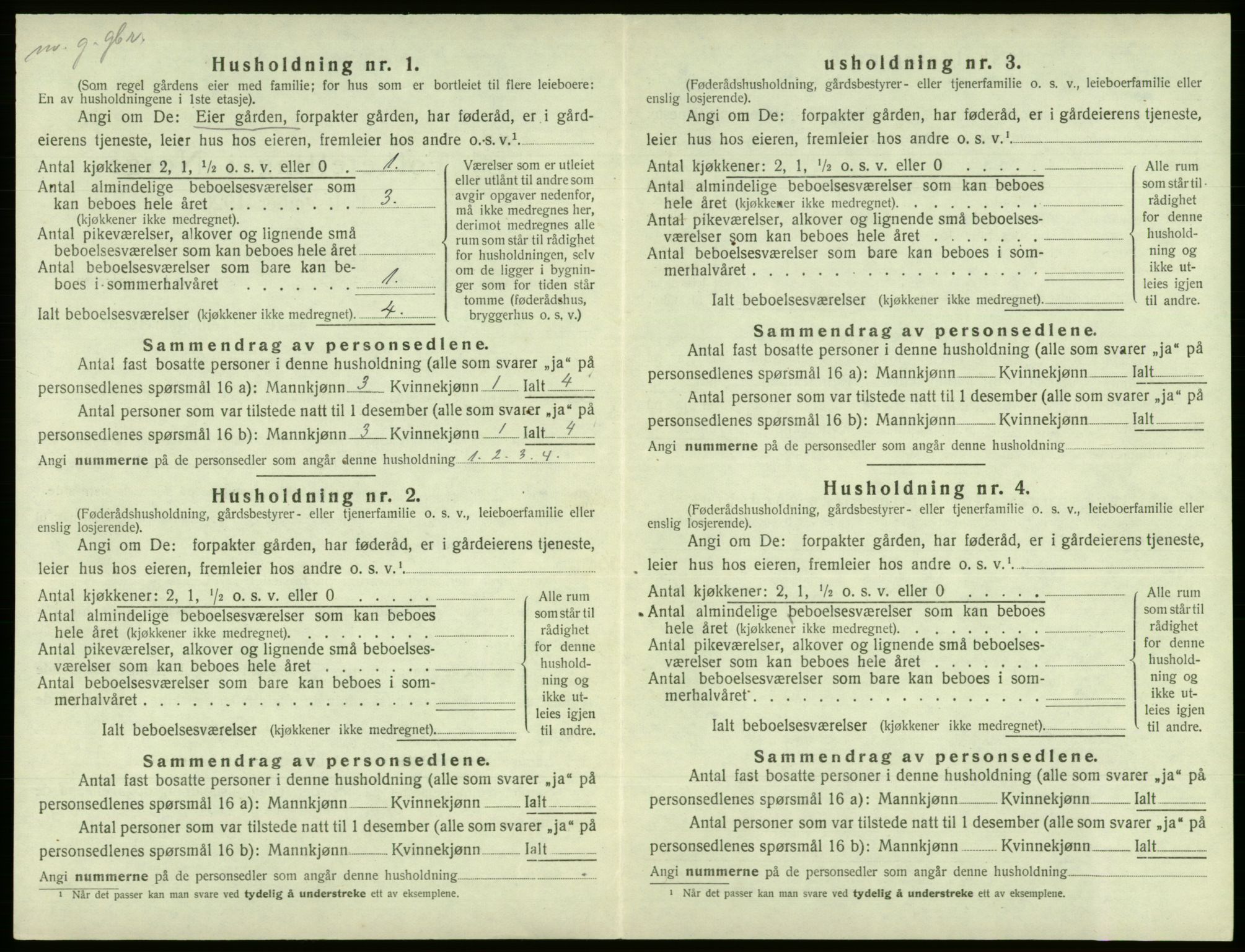 SAB, 1920 census for Fana, 1920, p. 2265