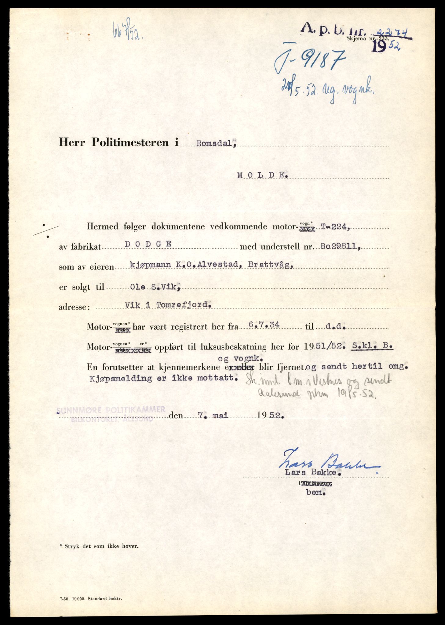 Møre og Romsdal vegkontor - Ålesund trafikkstasjon, AV/SAT-A-4099/F/Fe/L0045: Registreringskort for kjøretøy T 14320 - T 14444, 1927-1998, p. 319