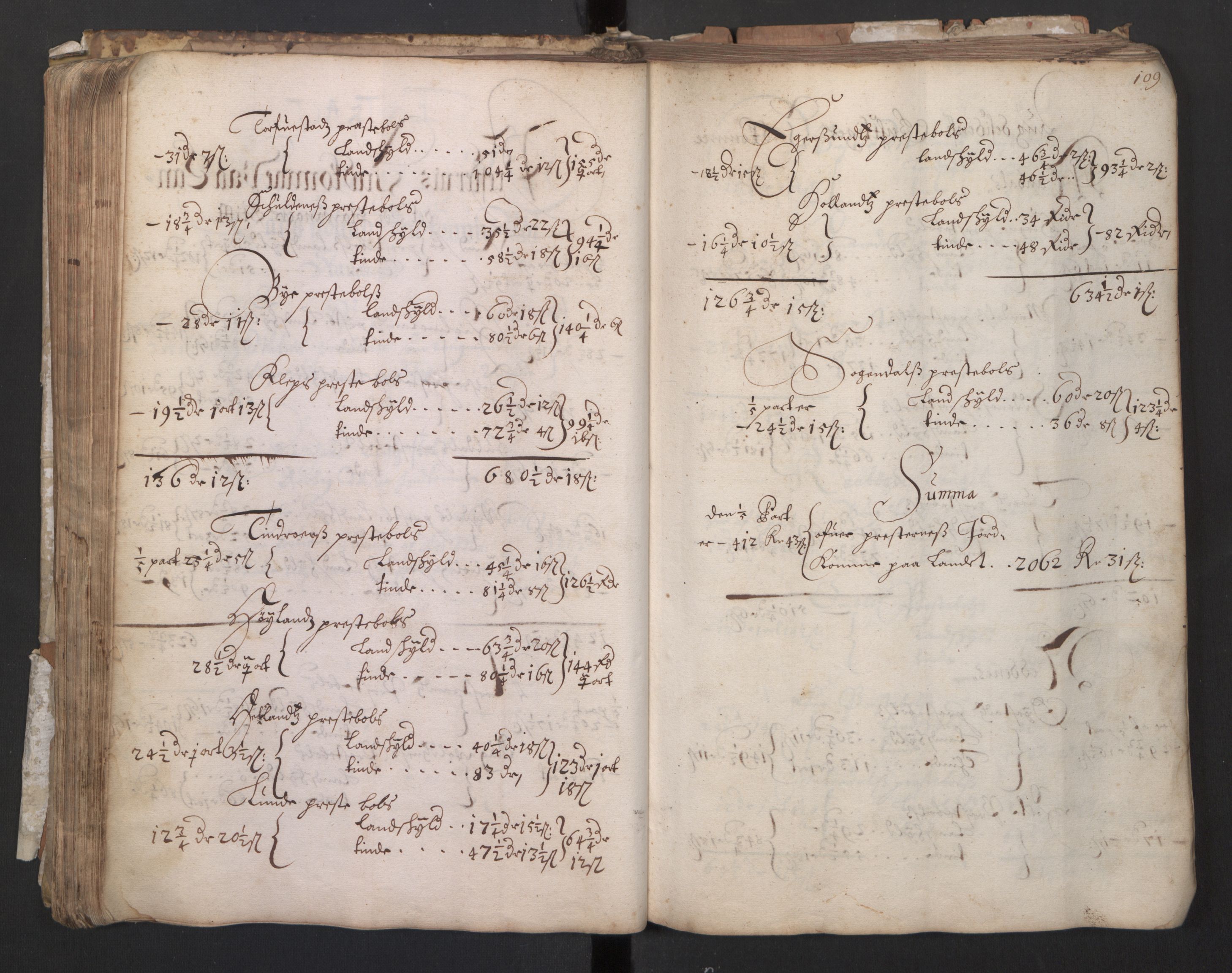 Rentekammeret inntil 1814, Realistisk ordnet avdeling, AV/RA-EA-4070/L/L0031/0002: Landkommisjonens ekstrakter: / Likelydende protokoll (kopi eller konsept?) merket Nr. 1. 1682., 1682, p. 108b-109a