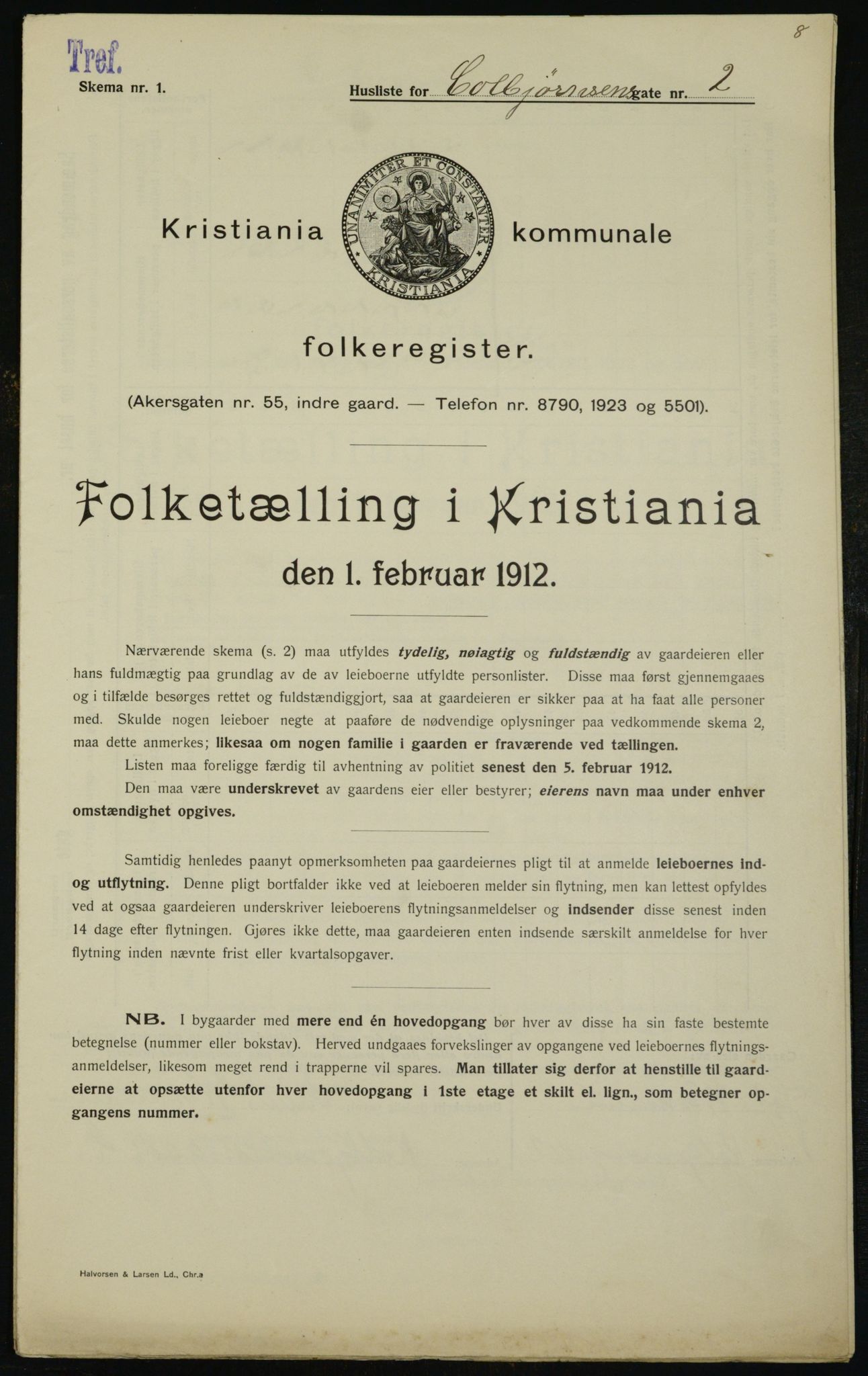 OBA, Municipal Census 1912 for Kristiania, 1912, p. 12773