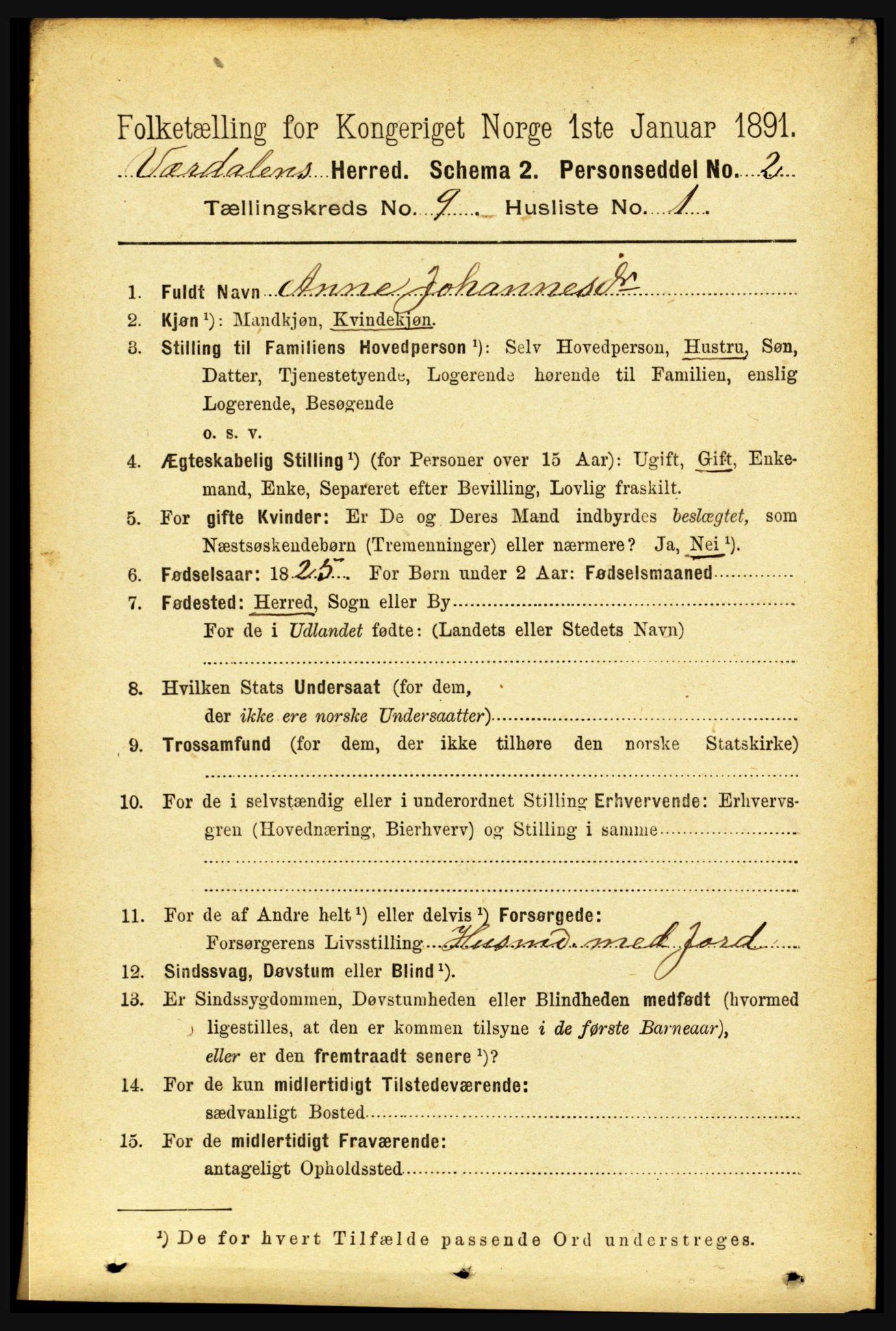 RA, 1891 census for 1721 Verdal, 1891, p. 4987