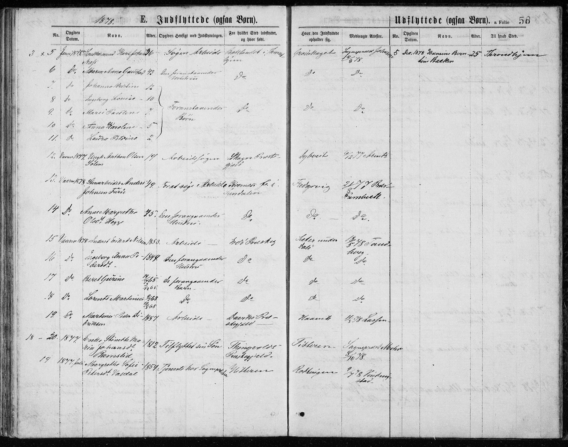 Ministerialprotokoller, klokkerbøker og fødselsregistre - Sør-Trøndelag, SAT/A-1456/640/L0577: Parish register (official) no. 640A02, 1877-1878, p. 58