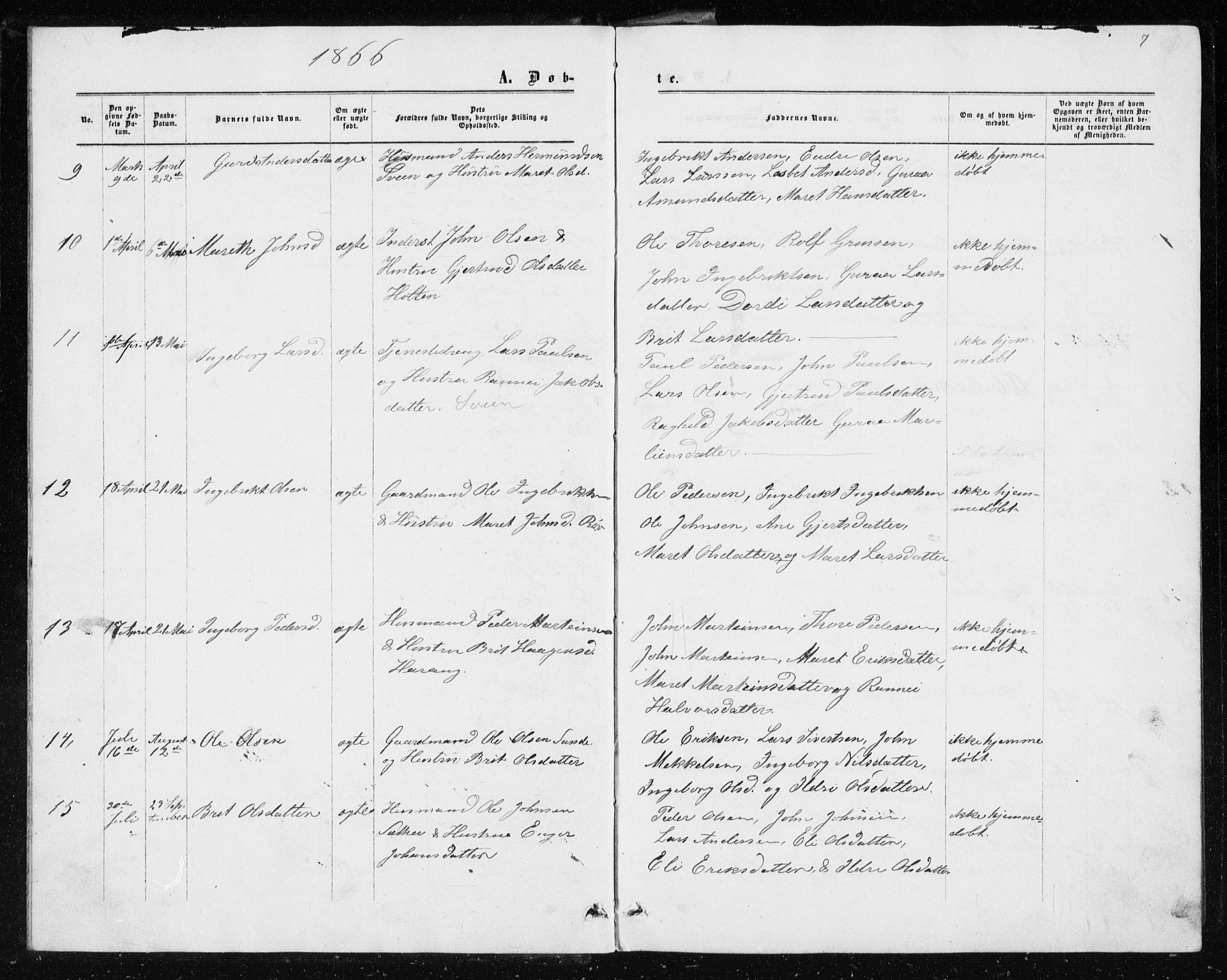 Ministerialprotokoller, klokkerbøker og fødselsregistre - Møre og Romsdal, AV/SAT-A-1454/597/L1064: Parish register (copy) no. 597C01, 1866-1898, p. 7