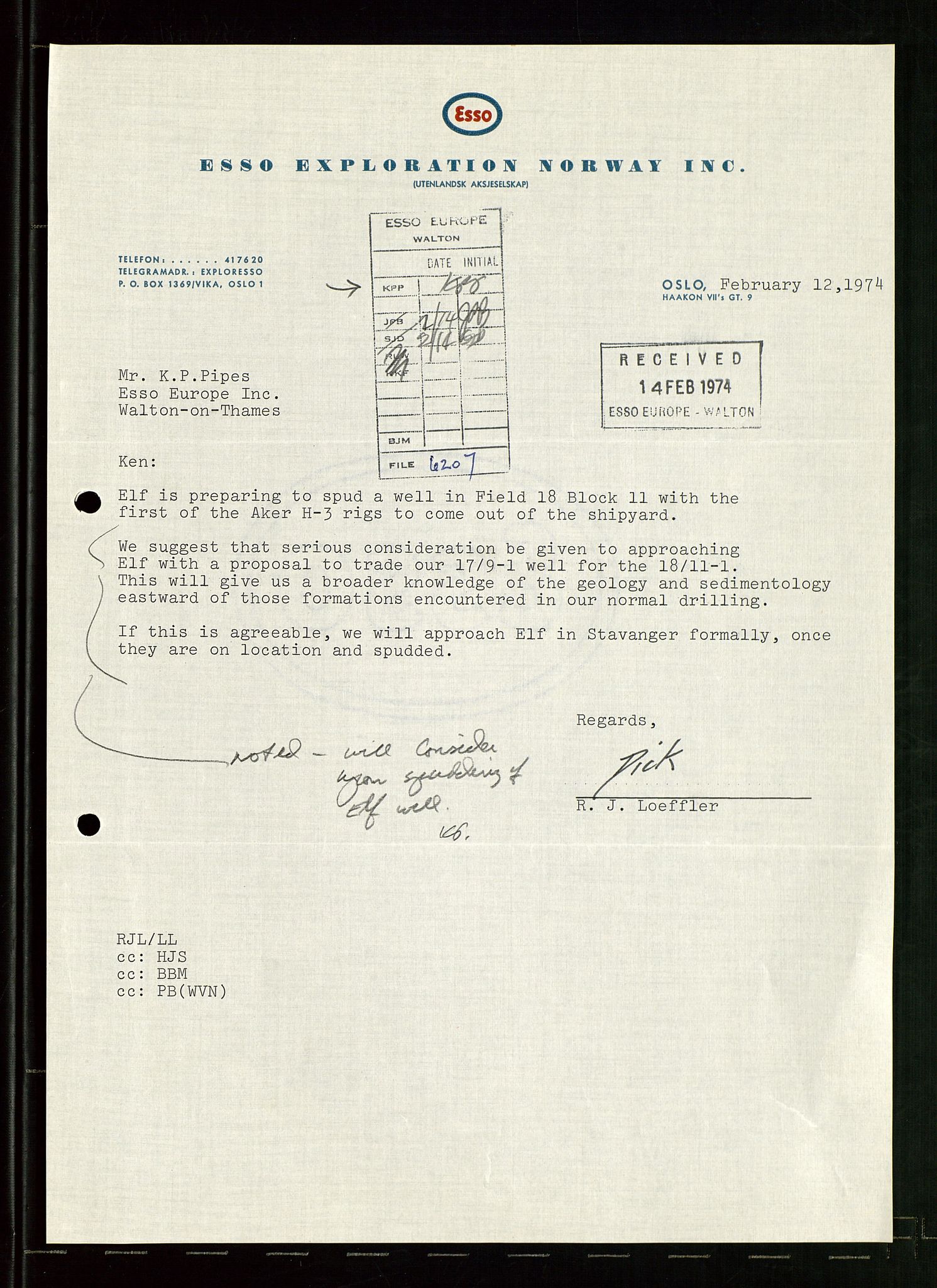 Pa 1512 - Esso Exploration and Production Norway Inc., SAST/A-101917/E/Ea/L0021: Sak og korrespondanse, 1965-1974, p. 630