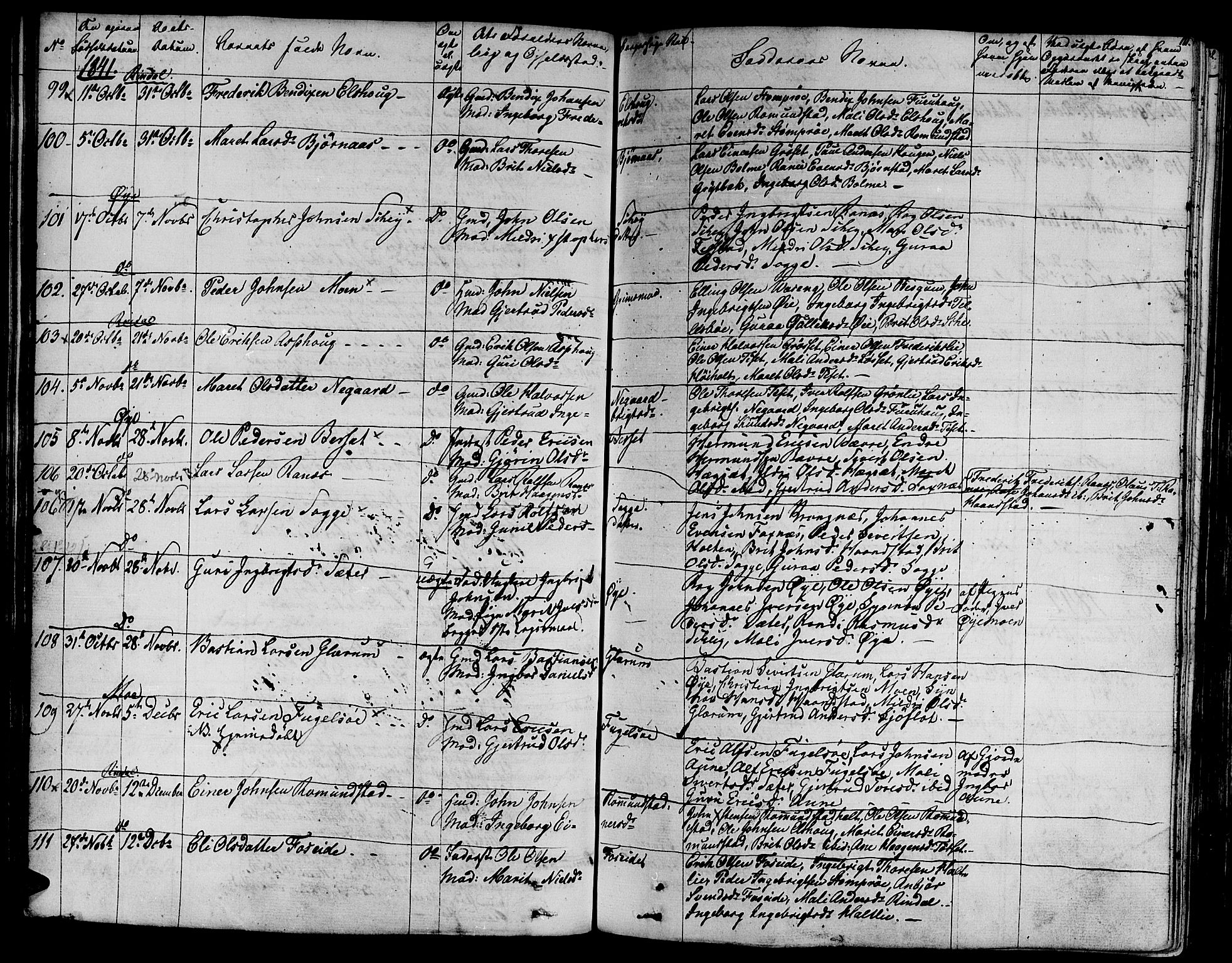 Ministerialprotokoller, klokkerbøker og fødselsregistre - Møre og Romsdal, AV/SAT-A-1454/595/L1042: Parish register (official) no. 595A04, 1829-1843, p. 111