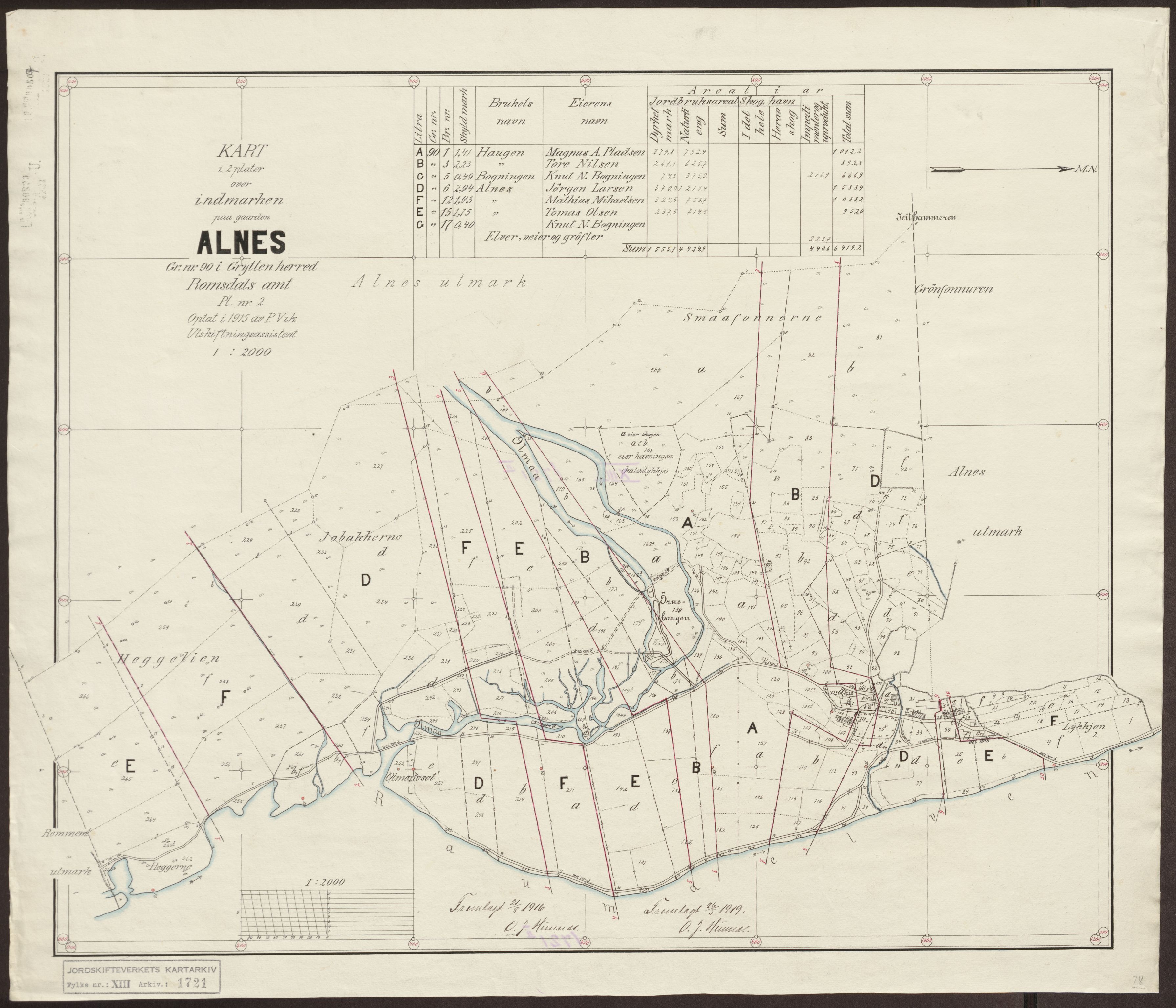 Jordskifteverkets kartarkiv, AV/RA-S-3929/T, 1859-1988, p. 2038