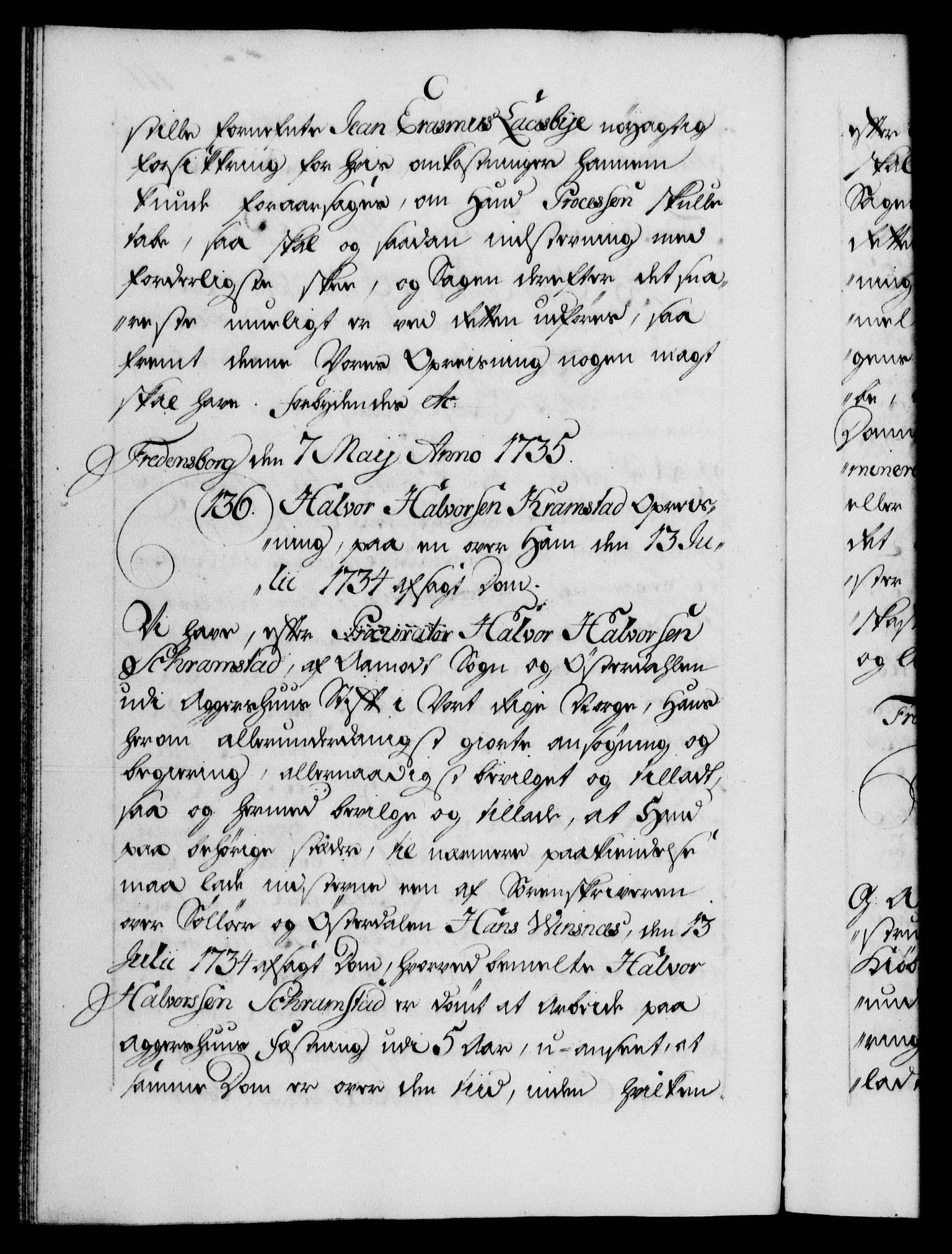 Danske Kanselli 1572-1799, AV/RA-EA-3023/F/Fc/Fca/Fcaa/L0029: Norske registre, 1735-1736, p. 111b