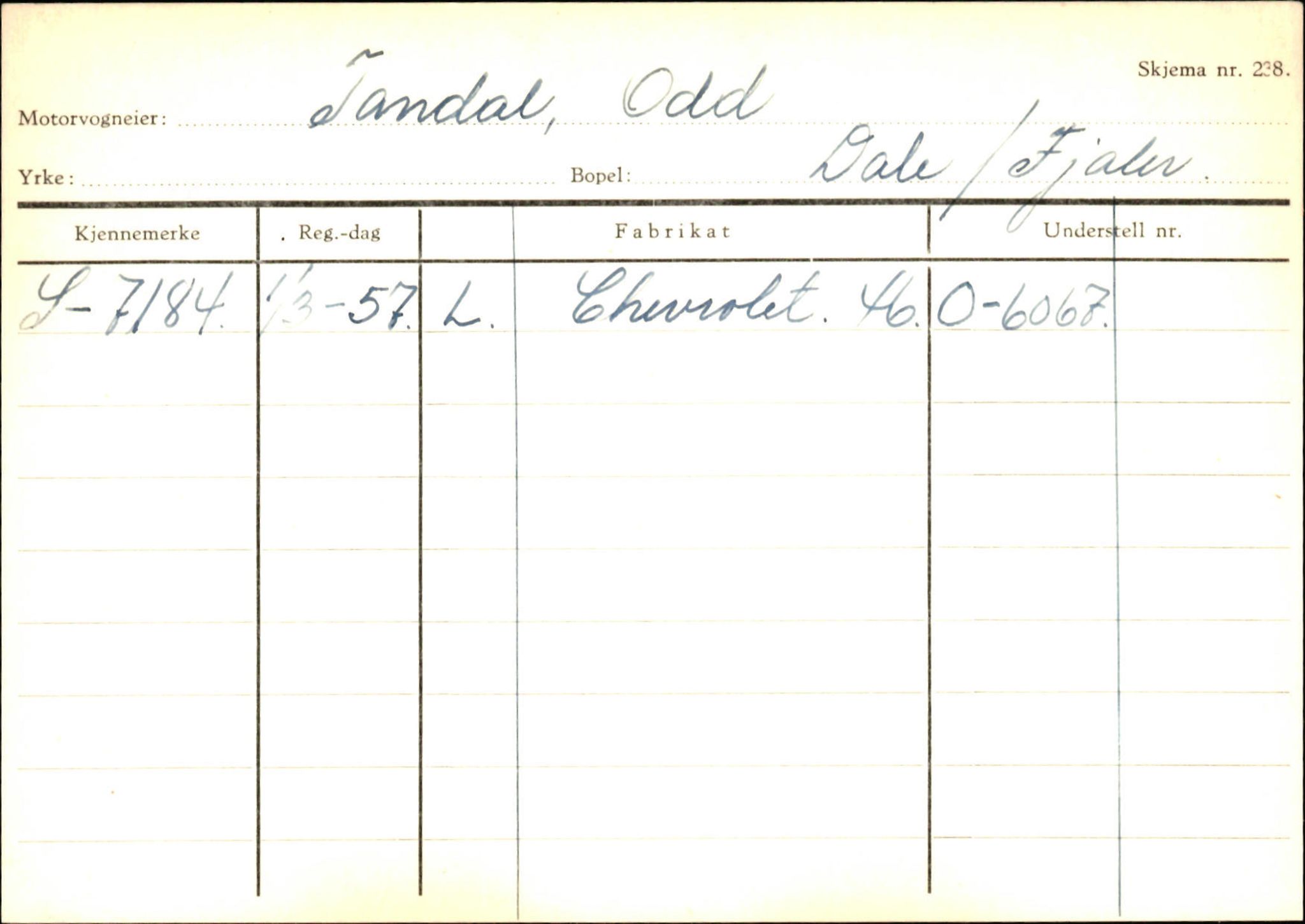 Statens vegvesen, Sogn og Fjordane vegkontor, AV/SAB-A-5301/4/F/L0126: Eigarregister Fjaler M-Å. Leikanger A-Å, 1945-1975, p. 447