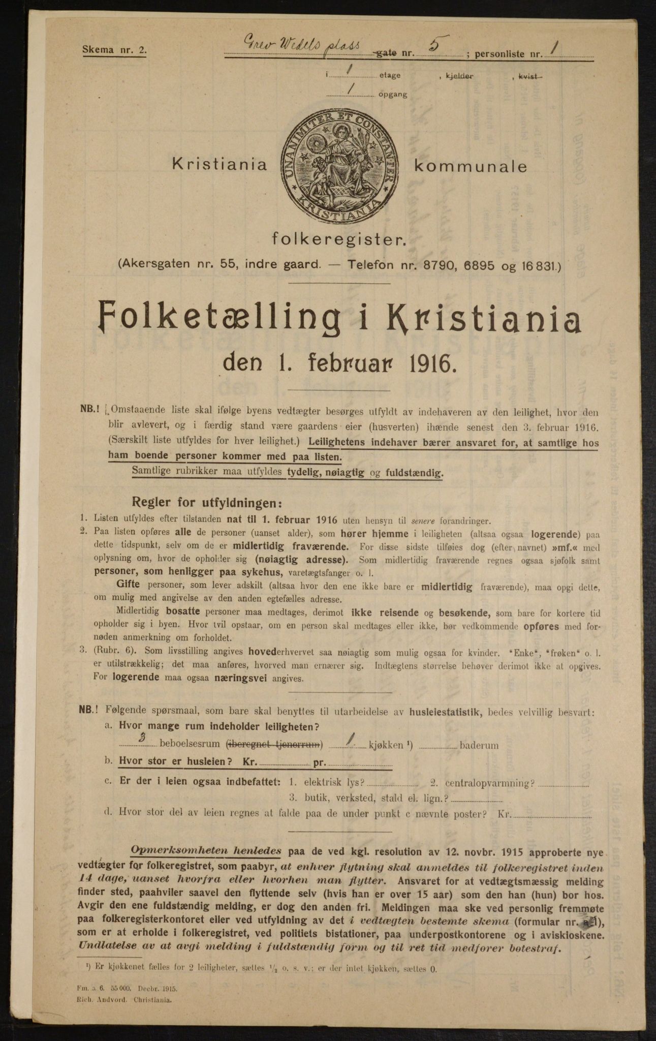 OBA, Municipal Census 1916 for Kristiania, 1916, p. 30480