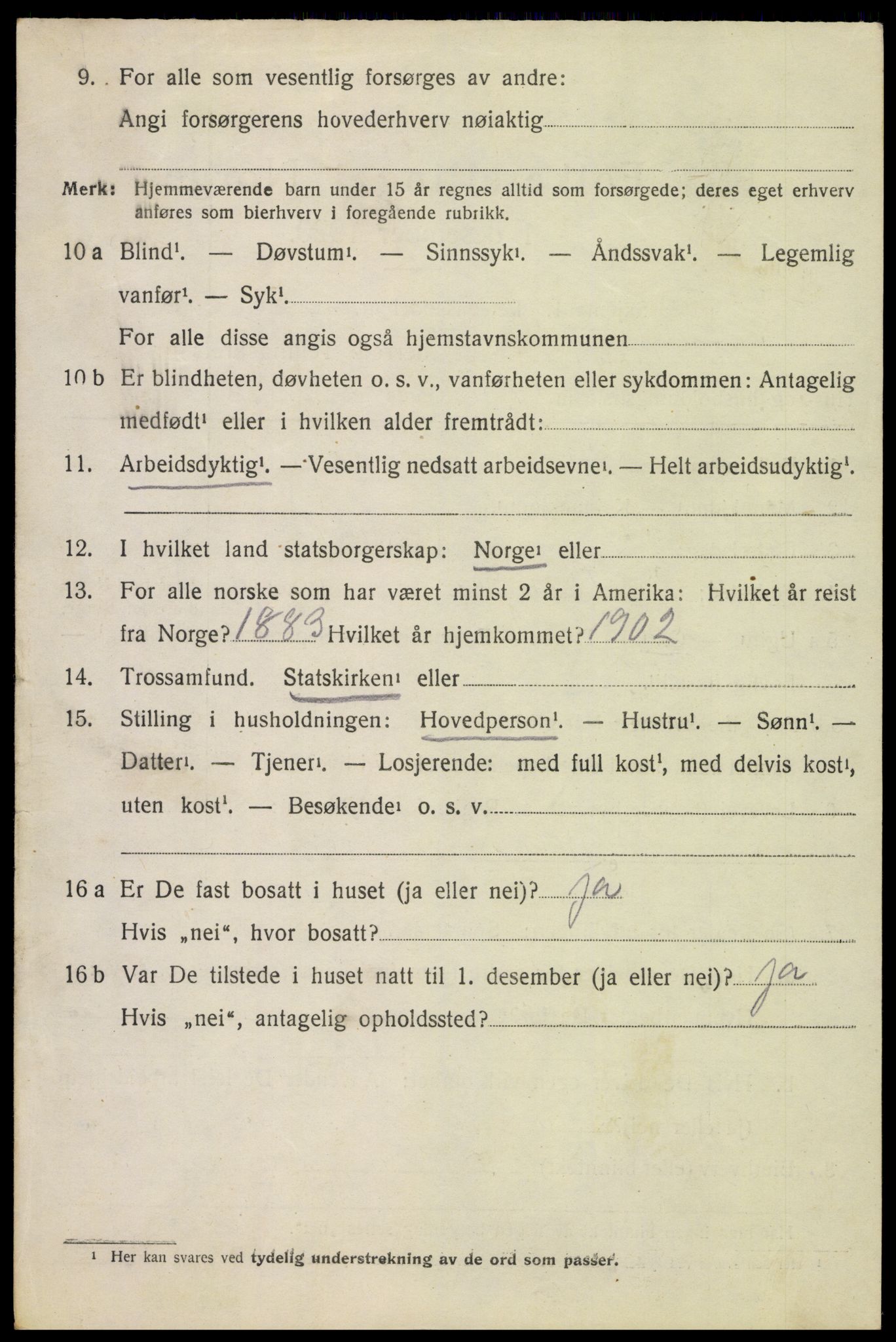 SAH, 1920 census for Stange, 1920, p. 18270