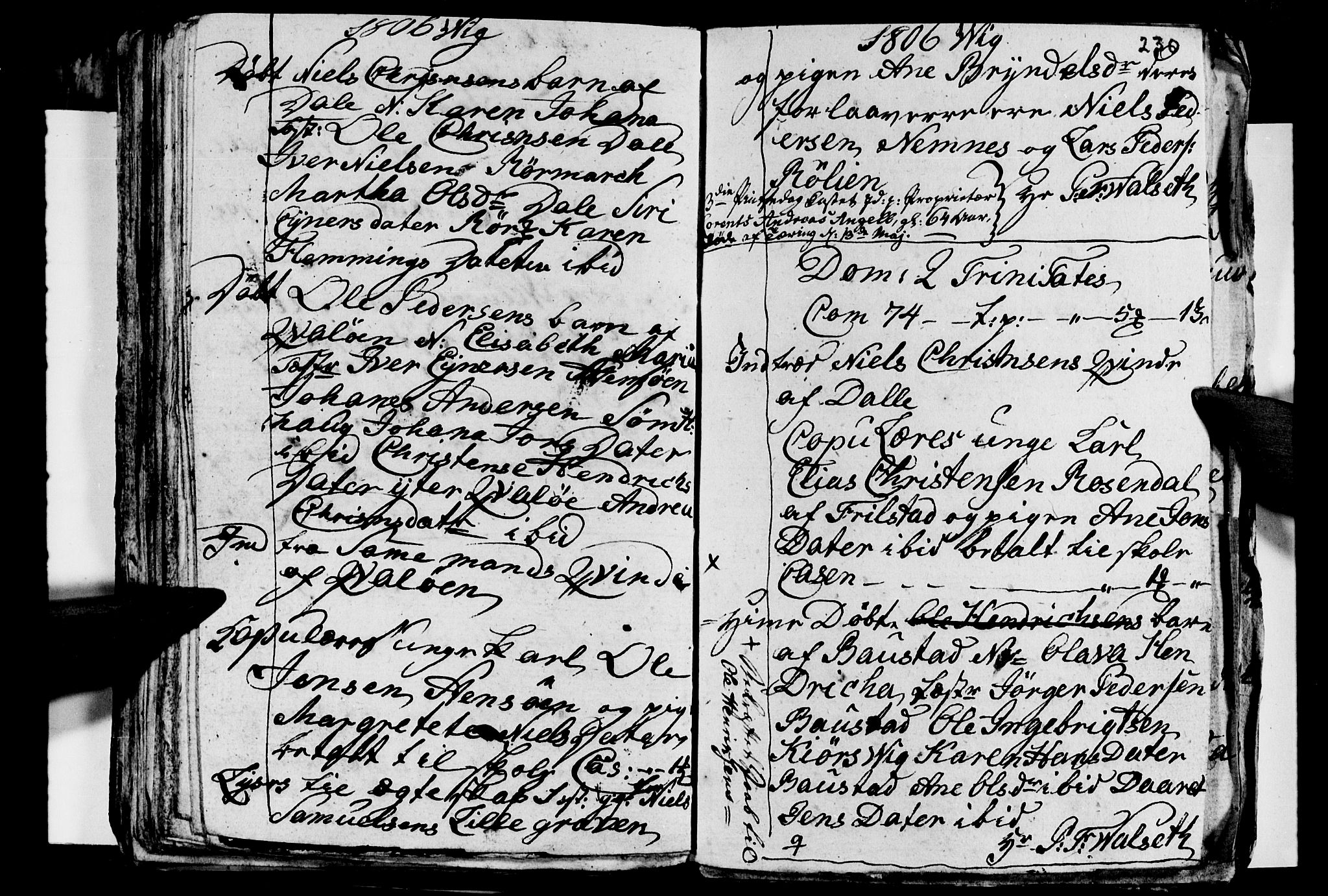 Ministerialprotokoller, klokkerbøker og fødselsregistre - Nordland, AV/SAT-A-1459/812/L0184: Parish register (copy) no. 812C02, 1793-1809, p. 230