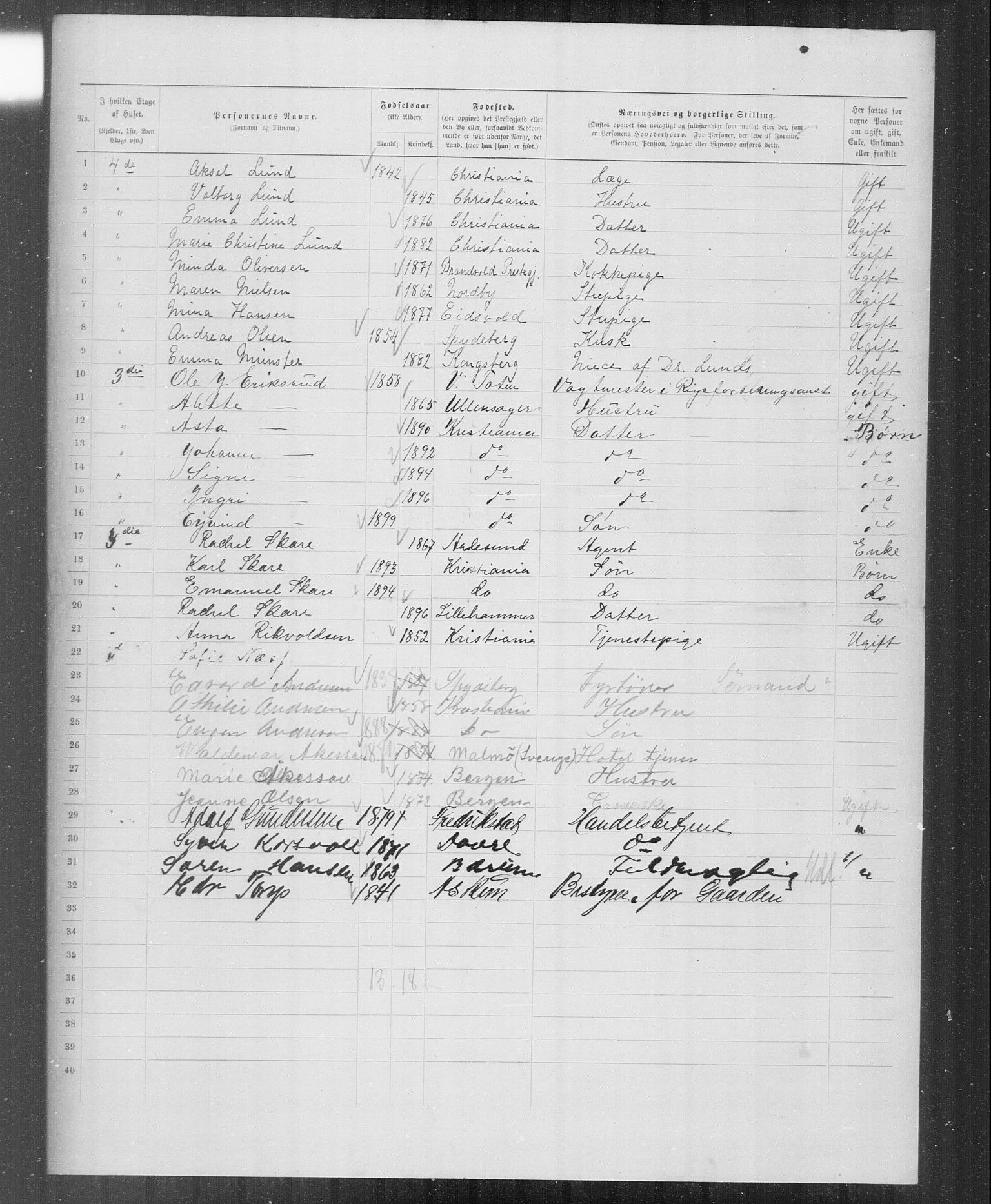 OBA, Municipal Census 1899 for Kristiania, 1899, p. 6455