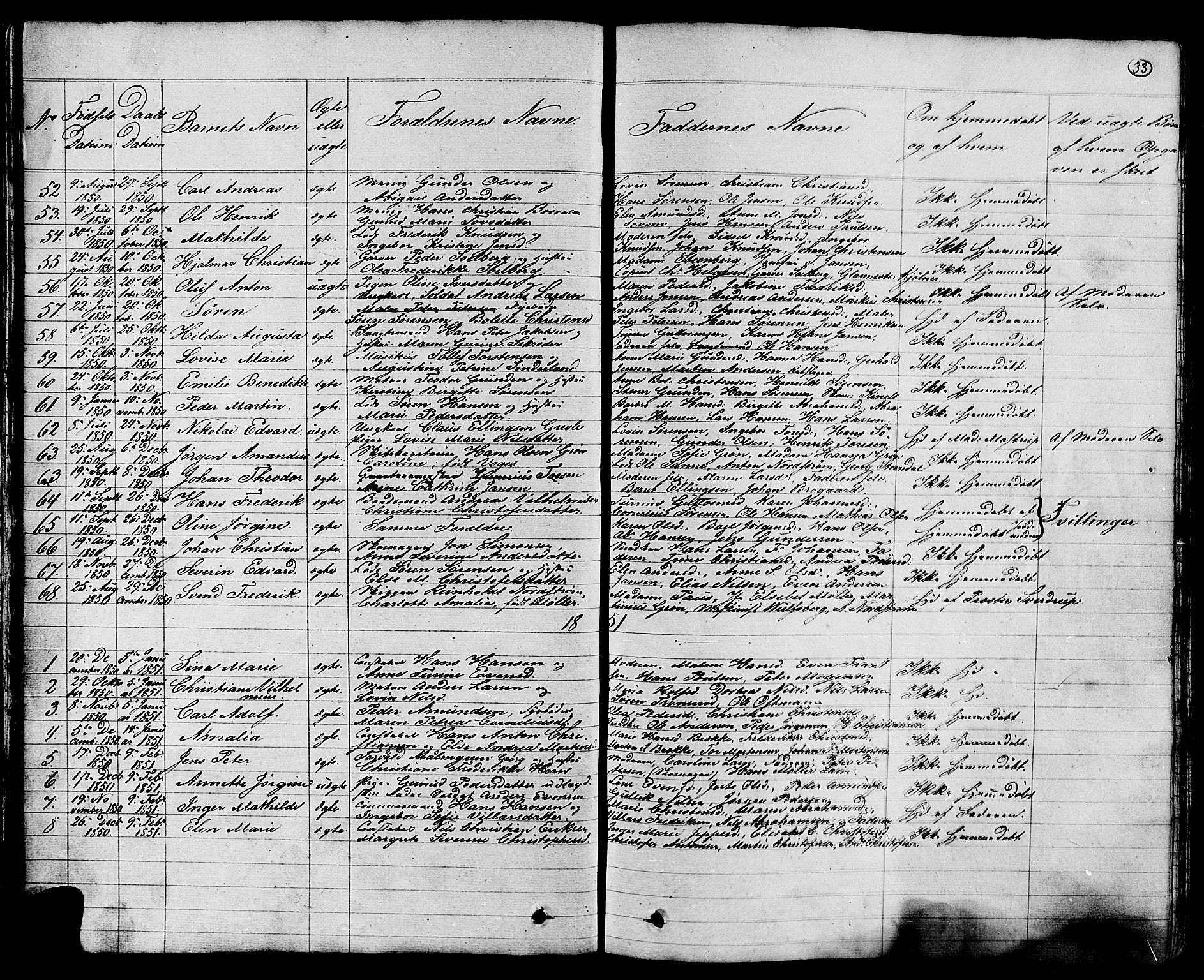 Stavern kirkebøker, AV/SAKO-A-318/G/Ga/L0002: Parish register (copy) no. 2, 1839-1909, p. 33