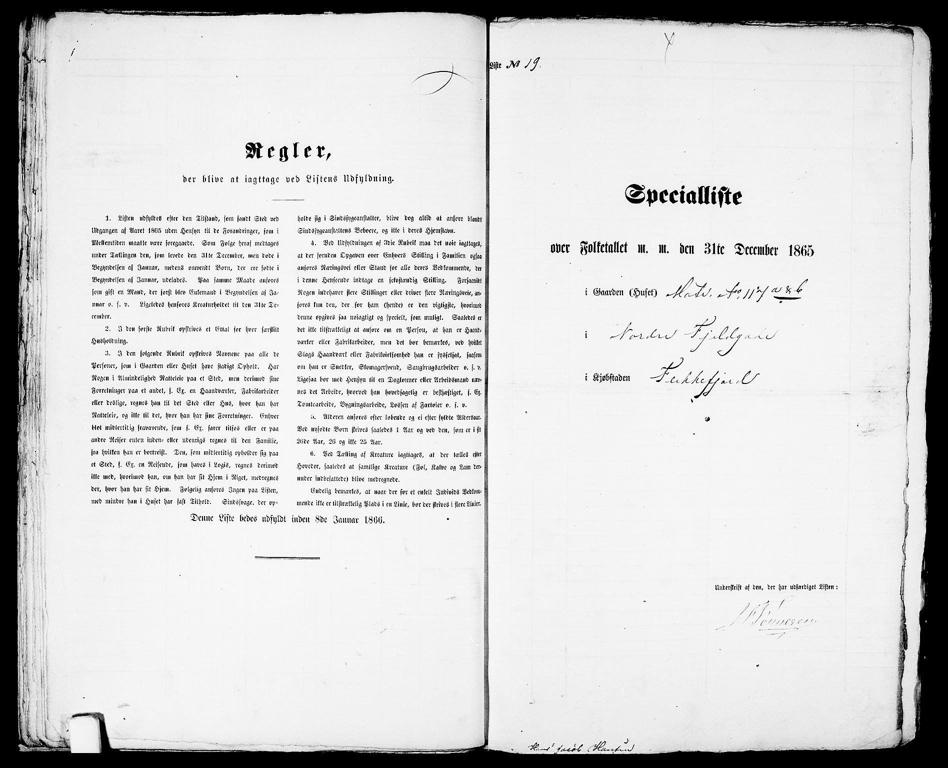 RA, 1865 census for Flekkefjord/Flekkefjord, 1865, p. 44