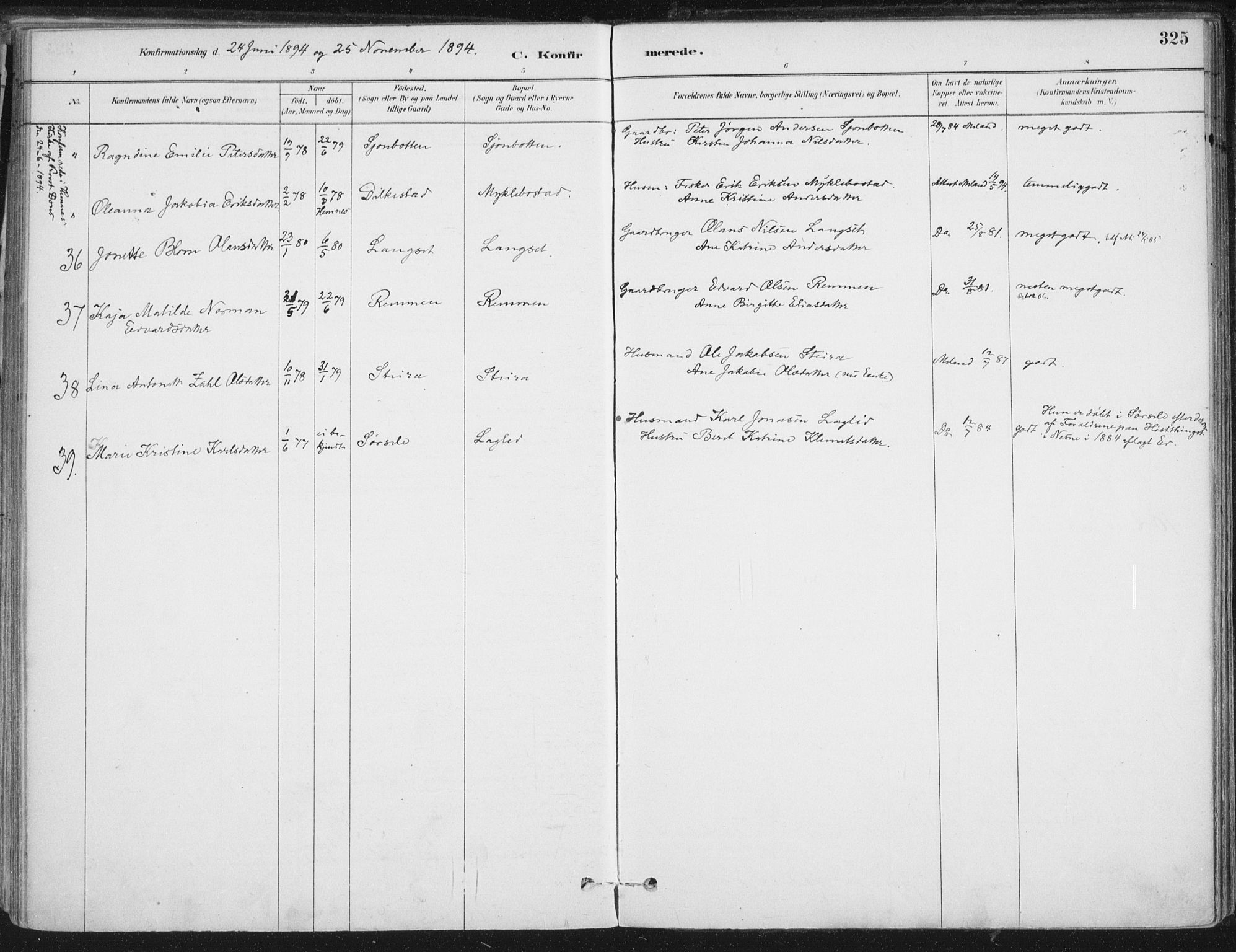 Ministerialprotokoller, klokkerbøker og fødselsregistre - Nordland, AV/SAT-A-1459/838/L0552: Parish register (official) no. 838A10, 1880-1910, p. 325