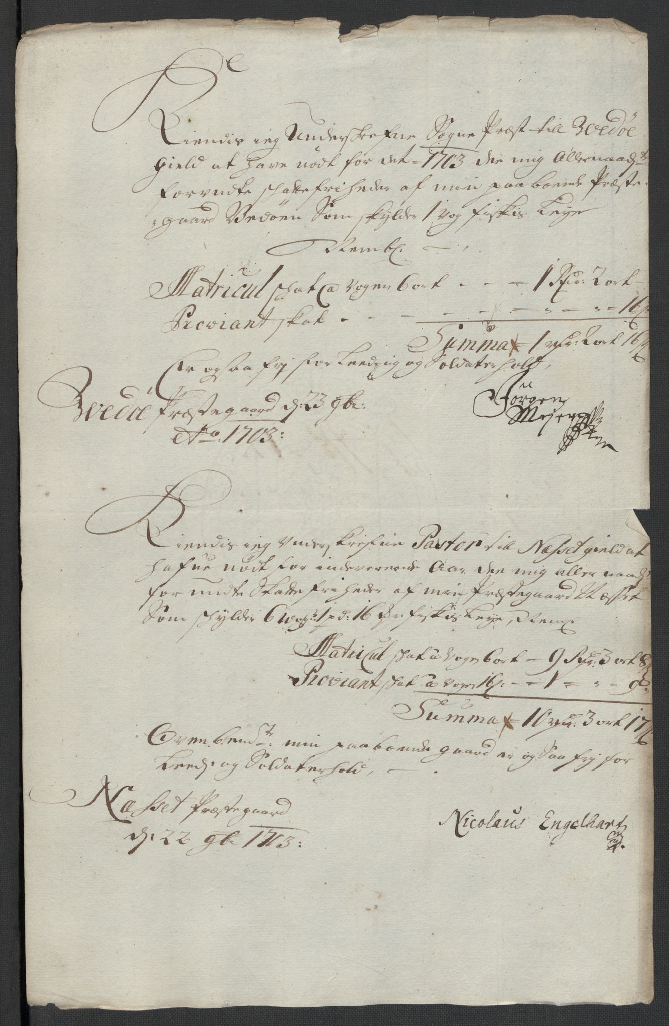 Rentekammeret inntil 1814, Reviderte regnskaper, Fogderegnskap, AV/RA-EA-4092/R55/L3656: Fogderegnskap Romsdal, 1703-1705, p. 119