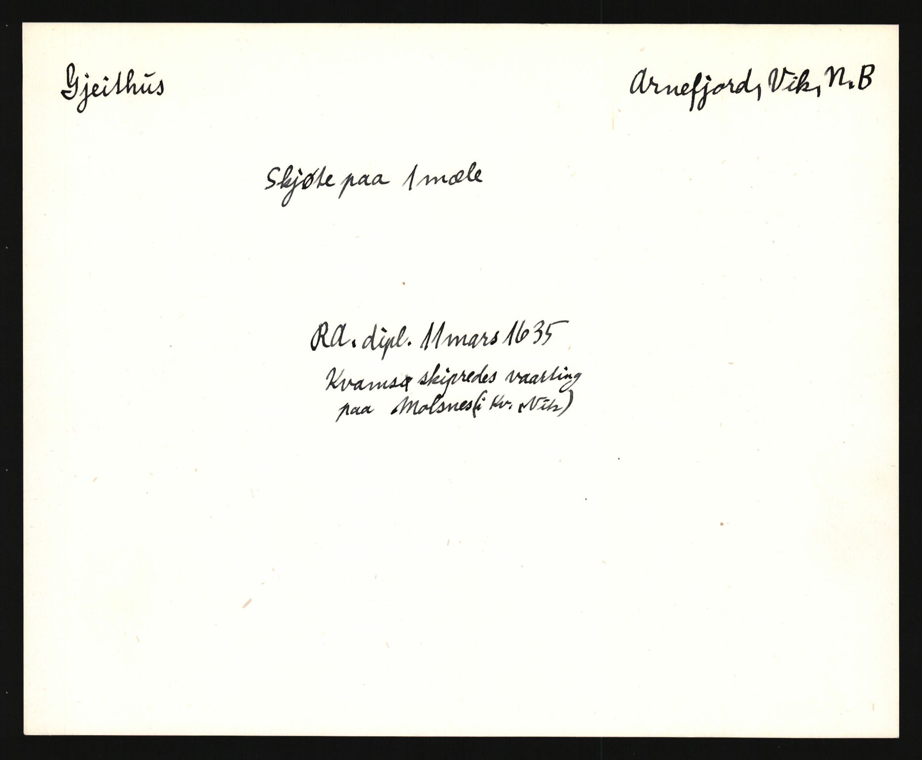 Riksarkivets diplomsamling, AV/RA-EA-5965/F35/F35e/L0030: Registreringssedler Sogn og Fjordane, 1400-1700, p. 263