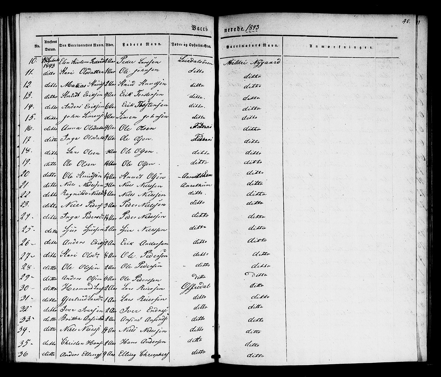 Lærdal sokneprestembete, SAB/A-81201: Parish register (official) no. A 18, 1834-1845, p. 40