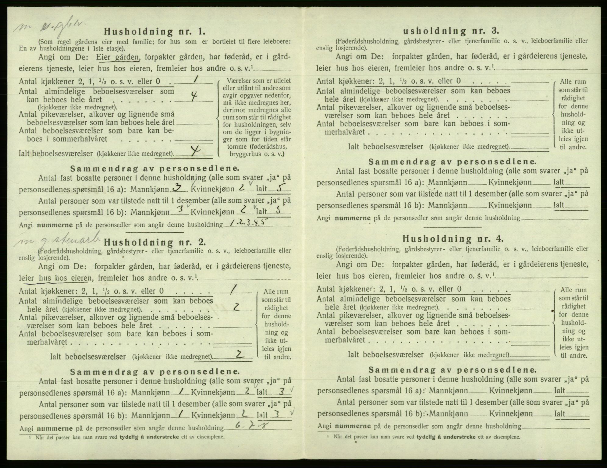 SAB, 1920 census for Fana, 1920, p. 2654