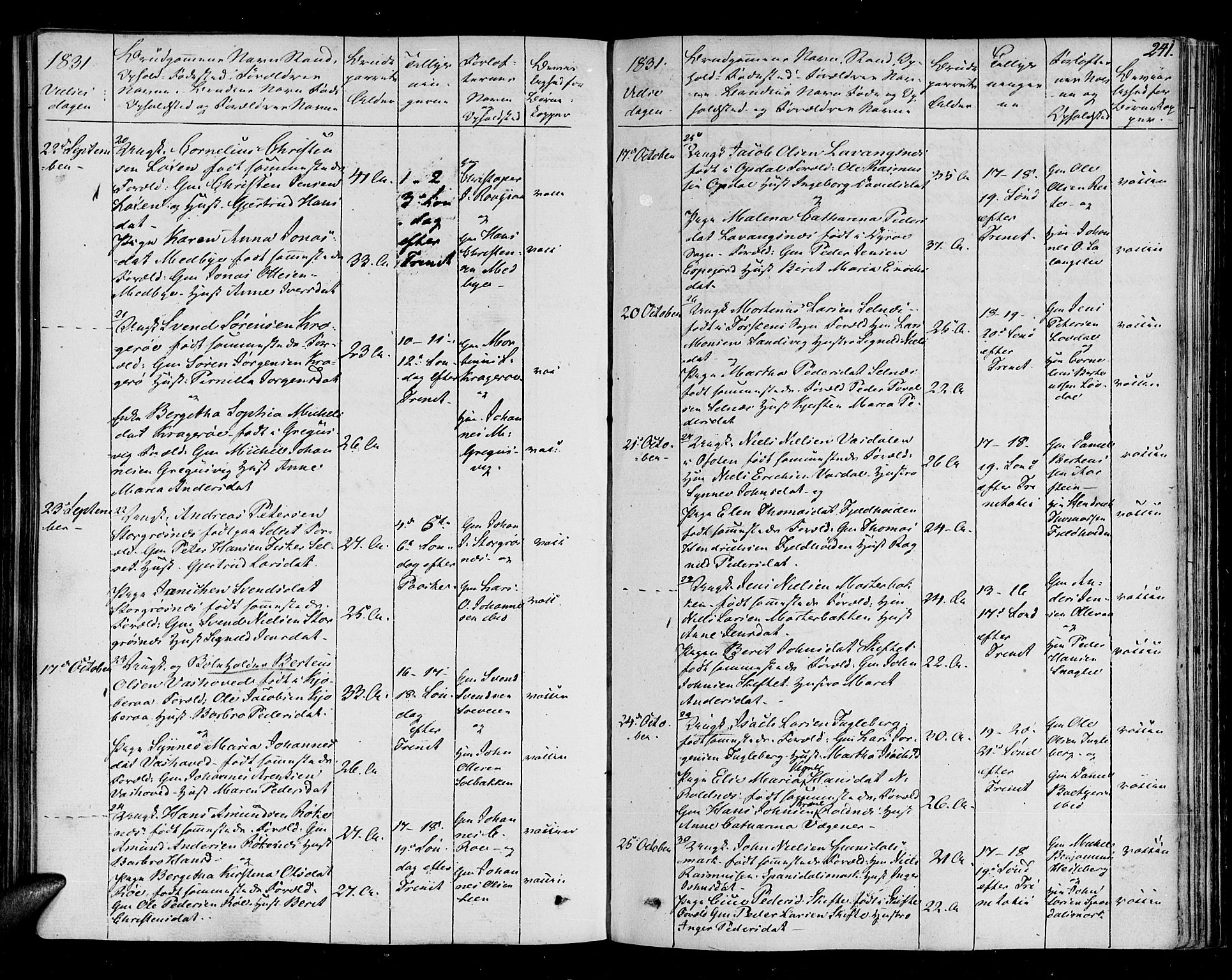 Ibestad sokneprestembete, SATØ/S-0077/H/Ha/Haa/L0005kirke: Parish register (official) no. 5, 1825-1836, p. 241