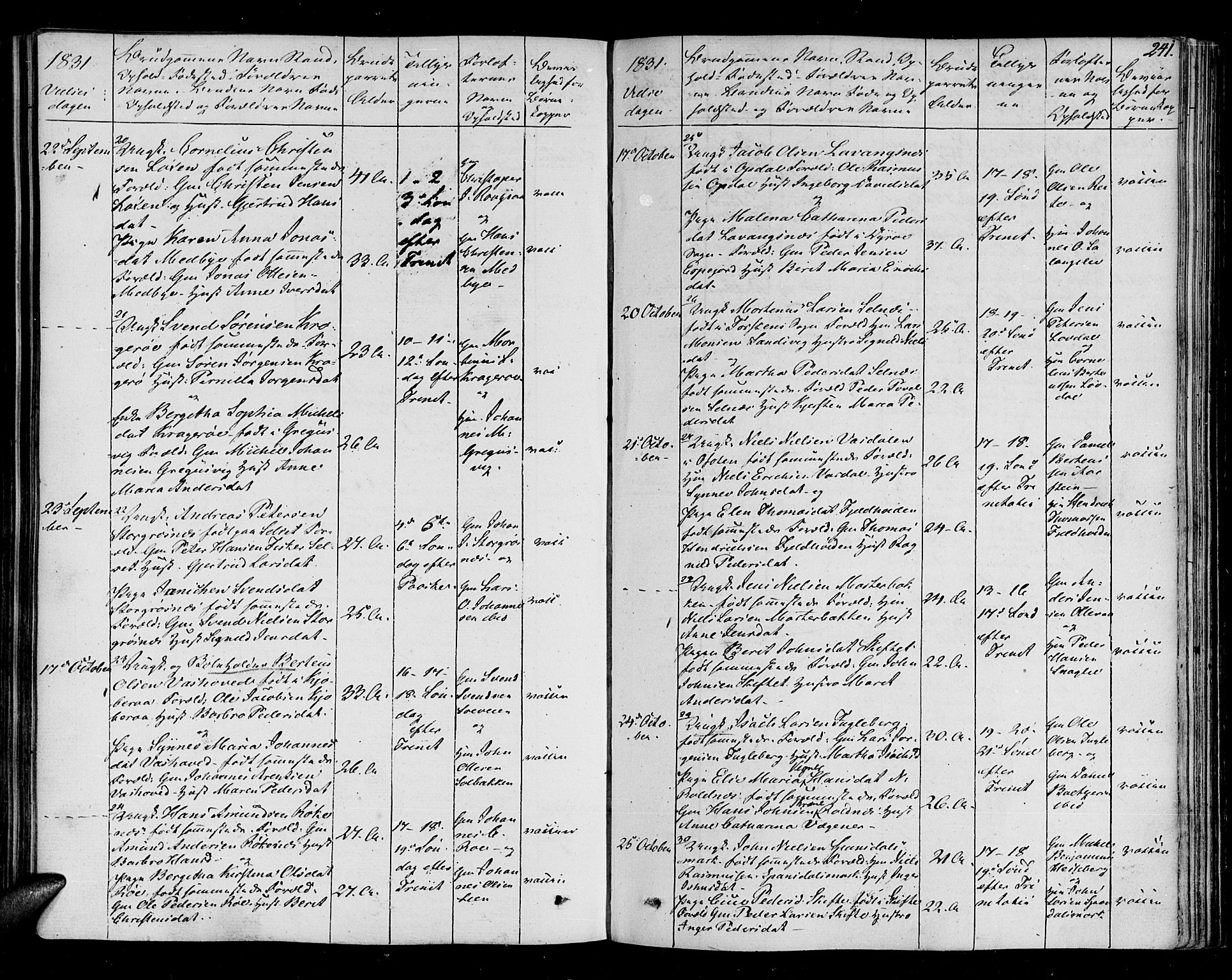 Ibestad sokneprestembete, AV/SATØ-S-0077/H/Ha/Haa/L0005kirke: Parish register (official) no. 5, 1825-1836, p. 241