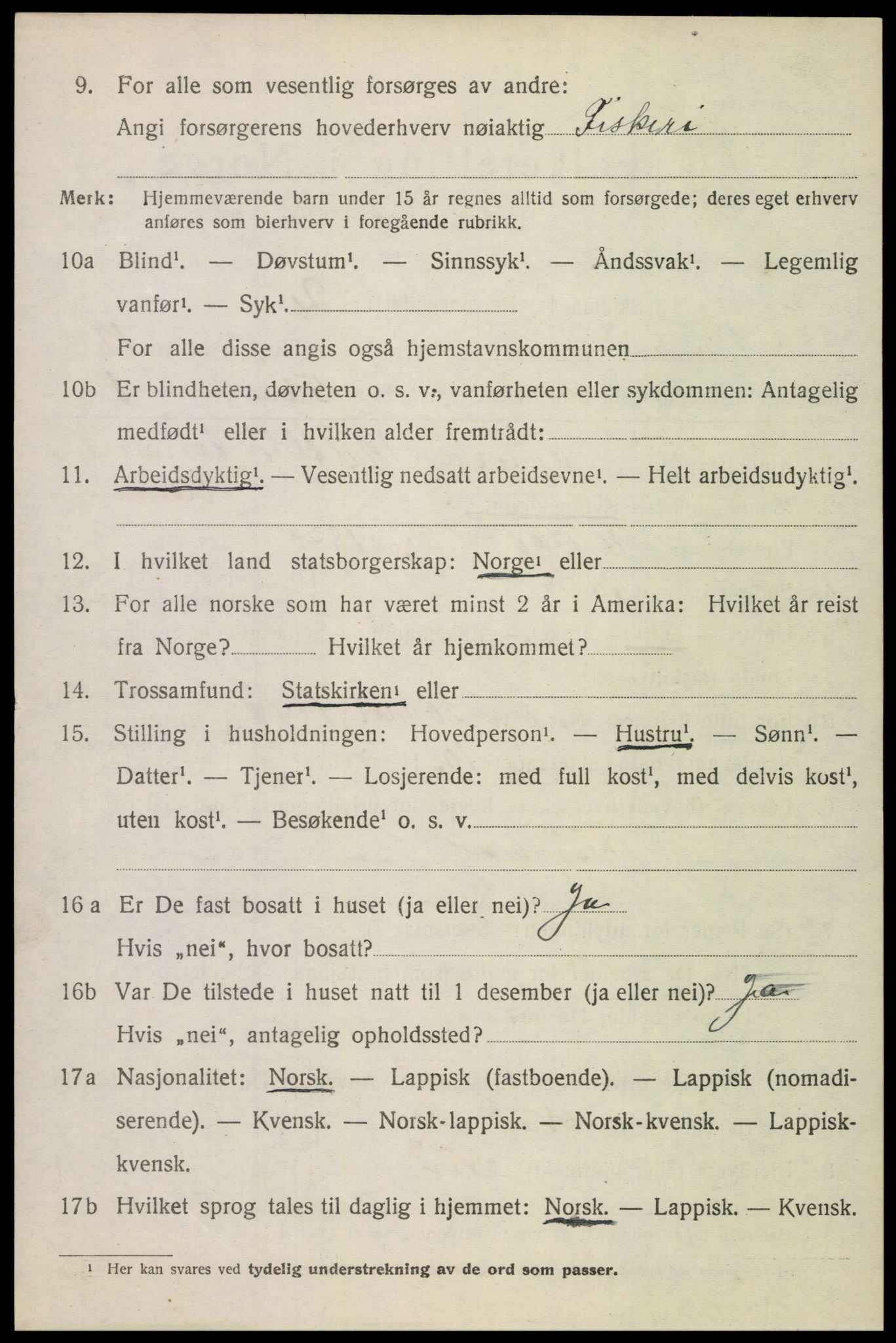 SAT, 1920 census for Bodin, 1920, p. 8451