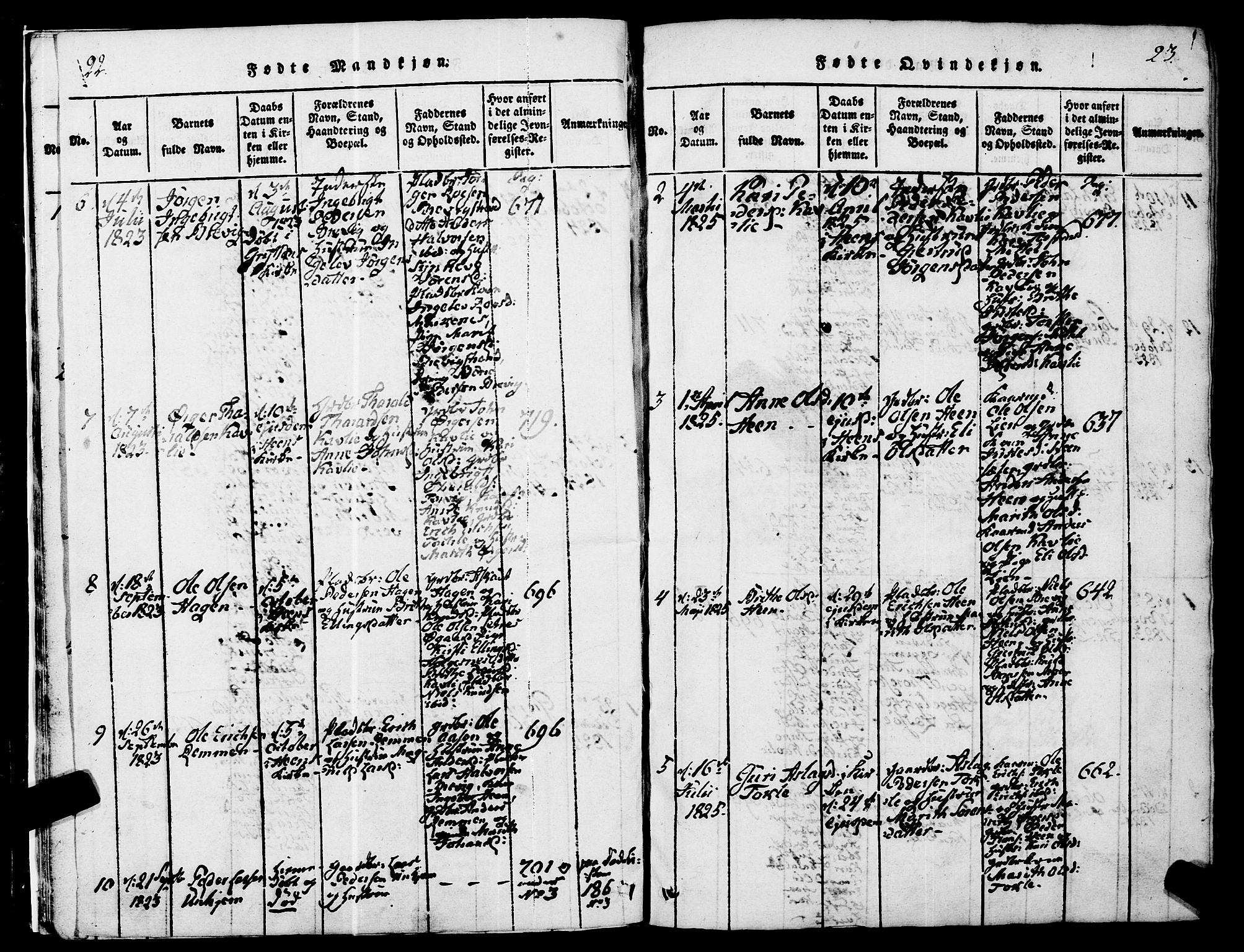 Ministerialprotokoller, klokkerbøker og fødselsregistre - Møre og Romsdal, SAT/A-1454/545/L0585: Parish register (official) no. 545A01, 1818-1853, p. 22-23