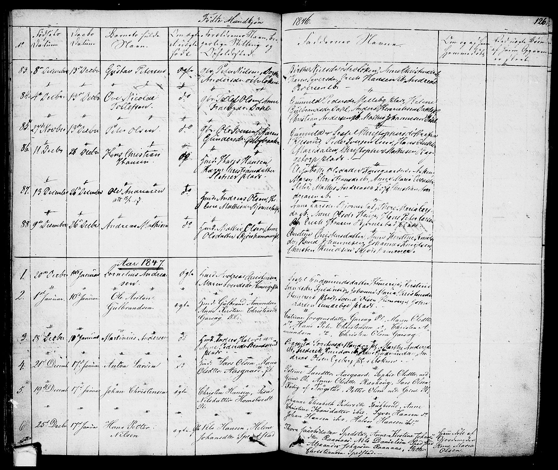 Eidsberg prestekontor Kirkebøker, SAO/A-10905/F/Fa/L0008: Parish register (official) no. I 8, 1832-1848, p. 126