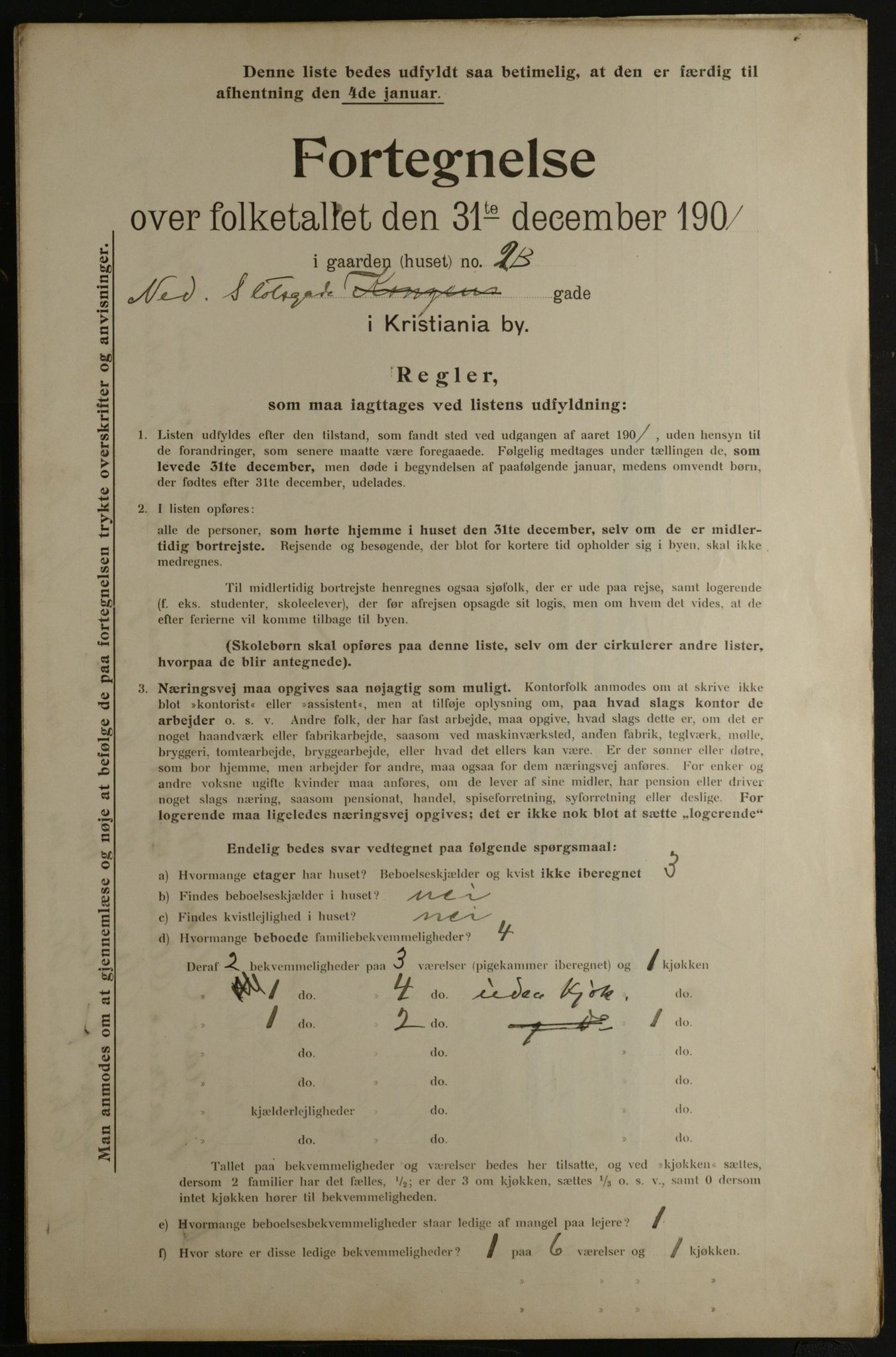 OBA, Municipal Census 1901 for Kristiania, 1901, p. 10649