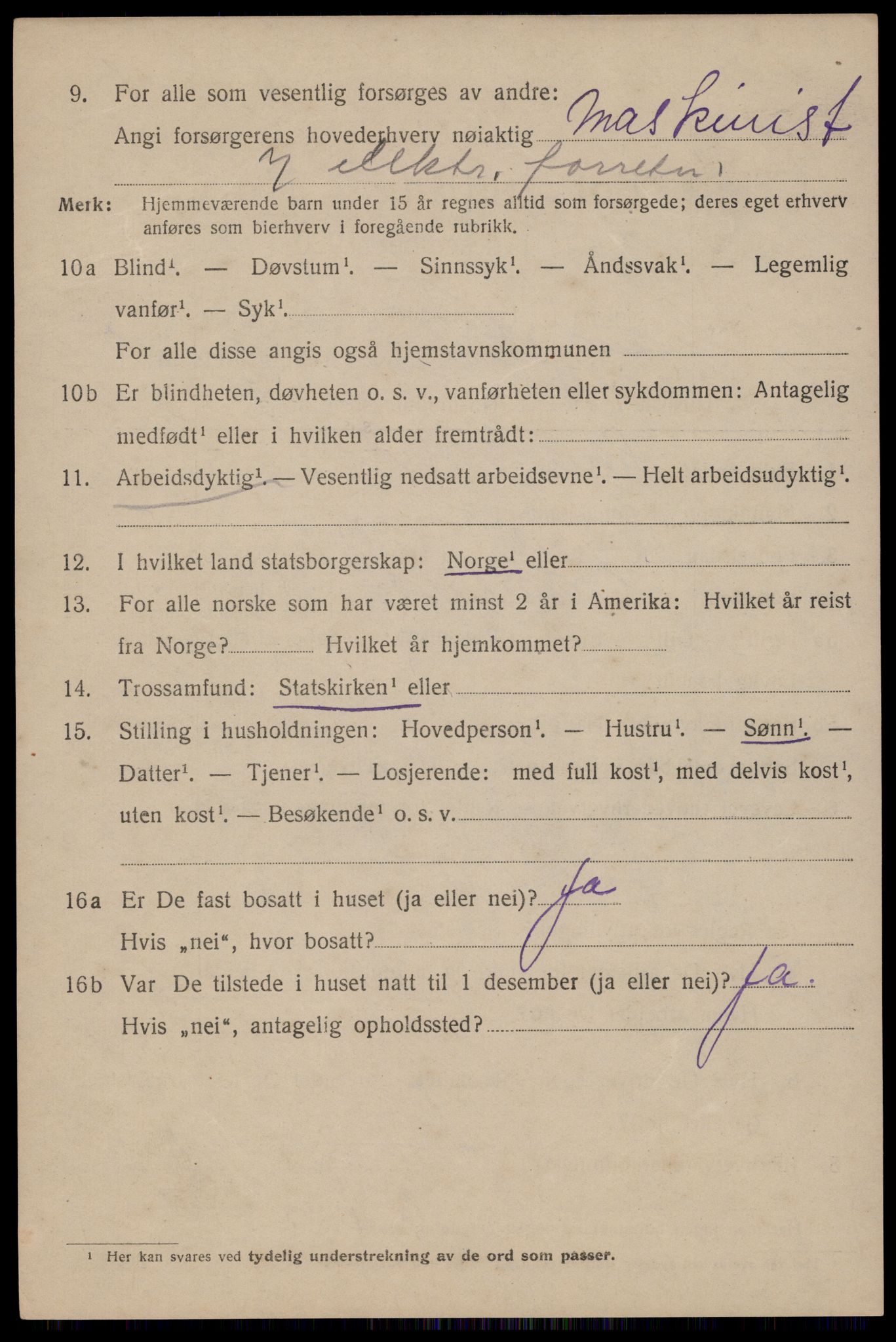 SAST, 1920 census for Haugesund, 1920, p. 20662