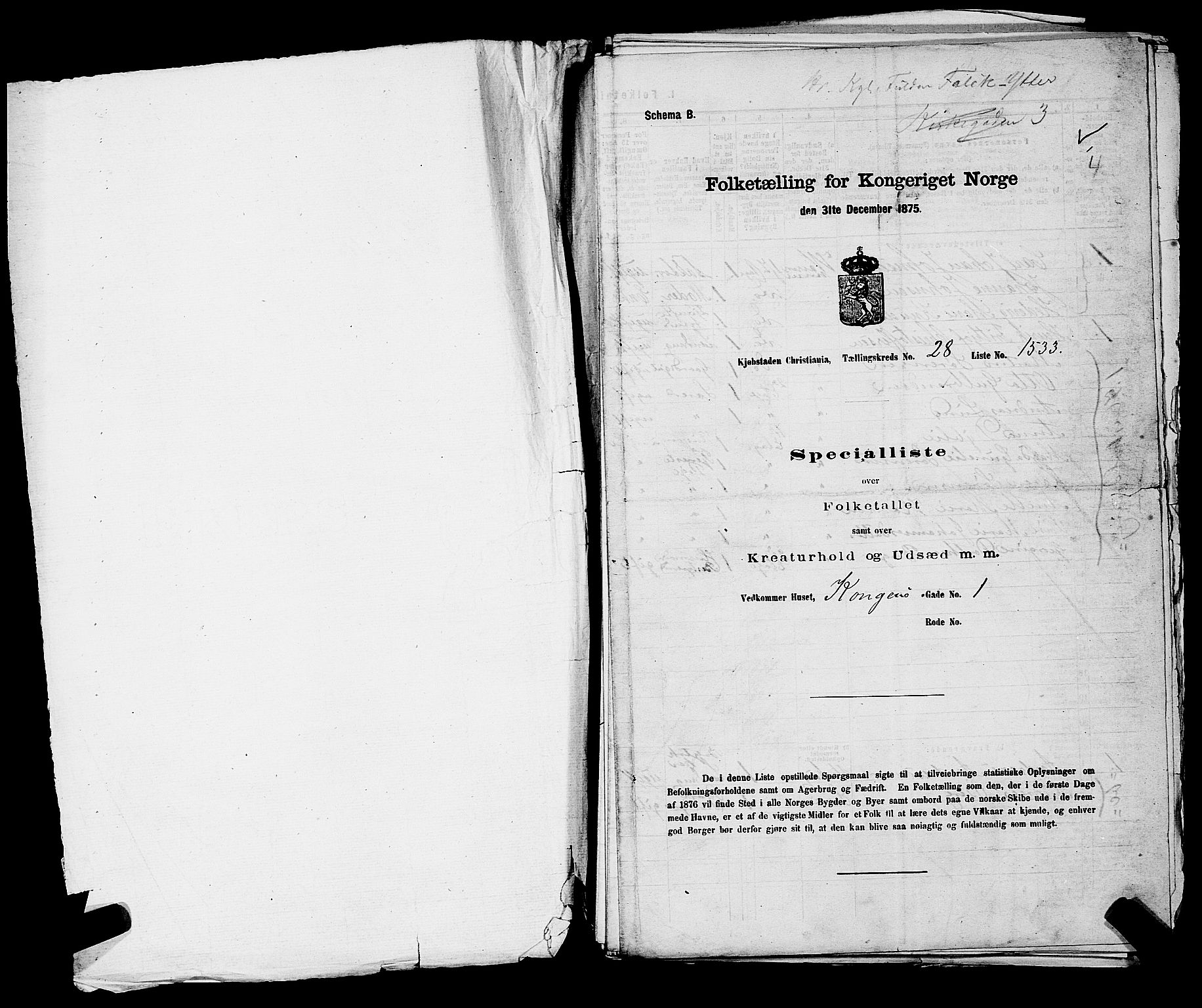 RA, 1875 census for 0301 Kristiania, 1875, p. 4413