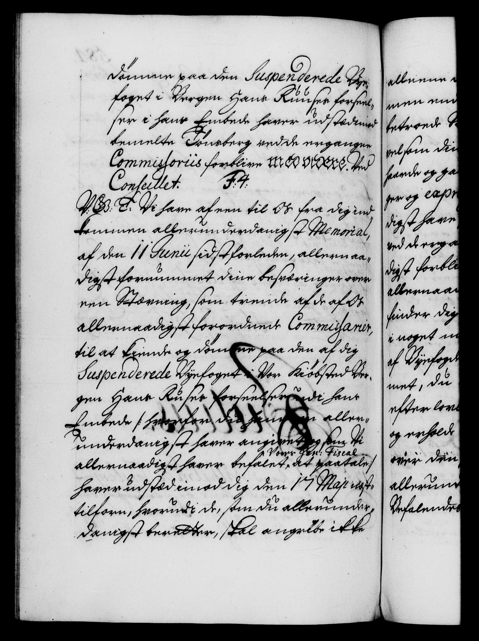 Danske Kanselli 1572-1799, AV/RA-EA-3023/F/Fc/Fca/Fcab/L0018: Norske tegnelser, 1707-1709, p. 584b