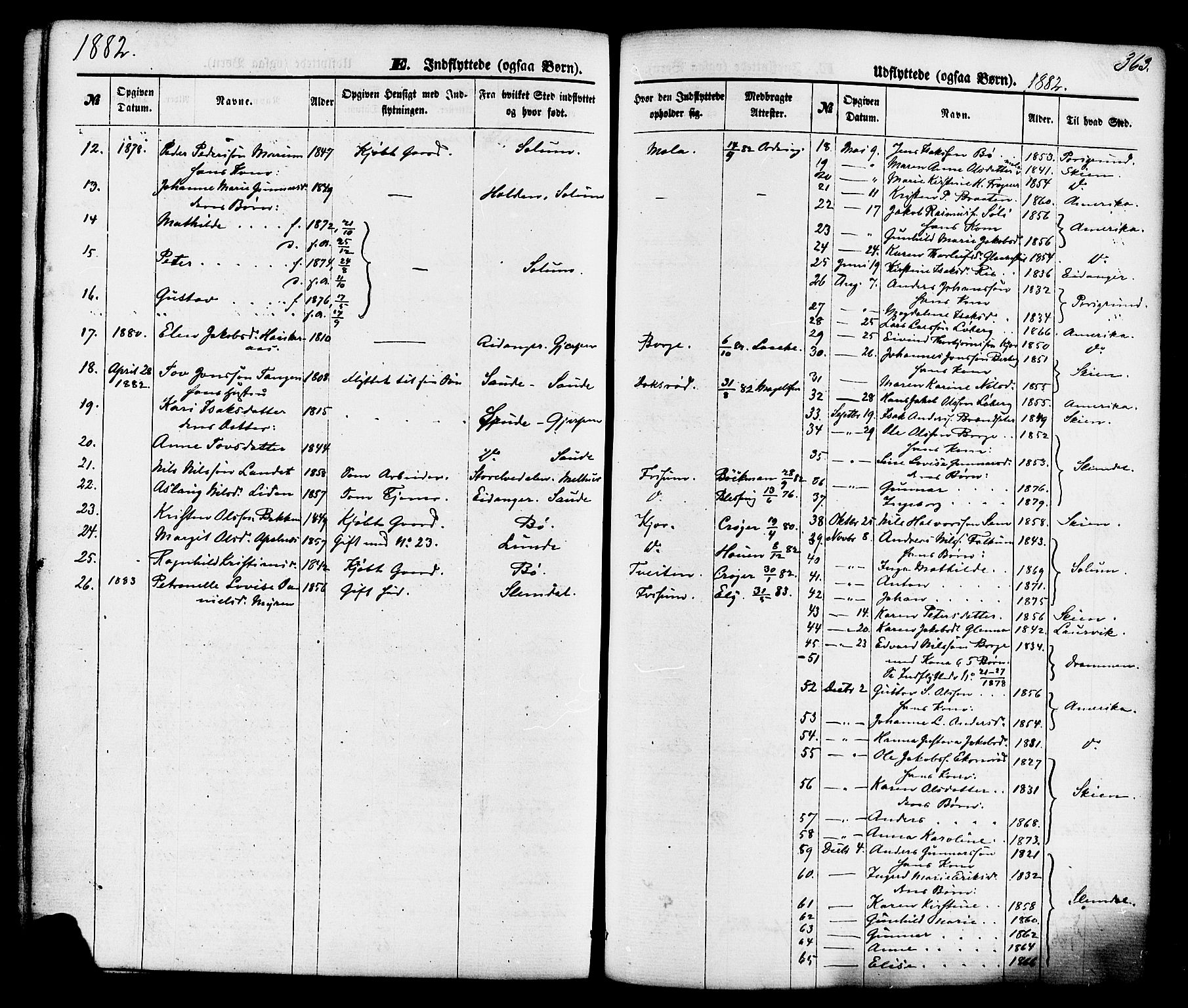 Gjerpen kirkebøker, SAKO/A-265/F/Fa/L0009: Parish register (official) no. I 9, 1872-1885, p. 363