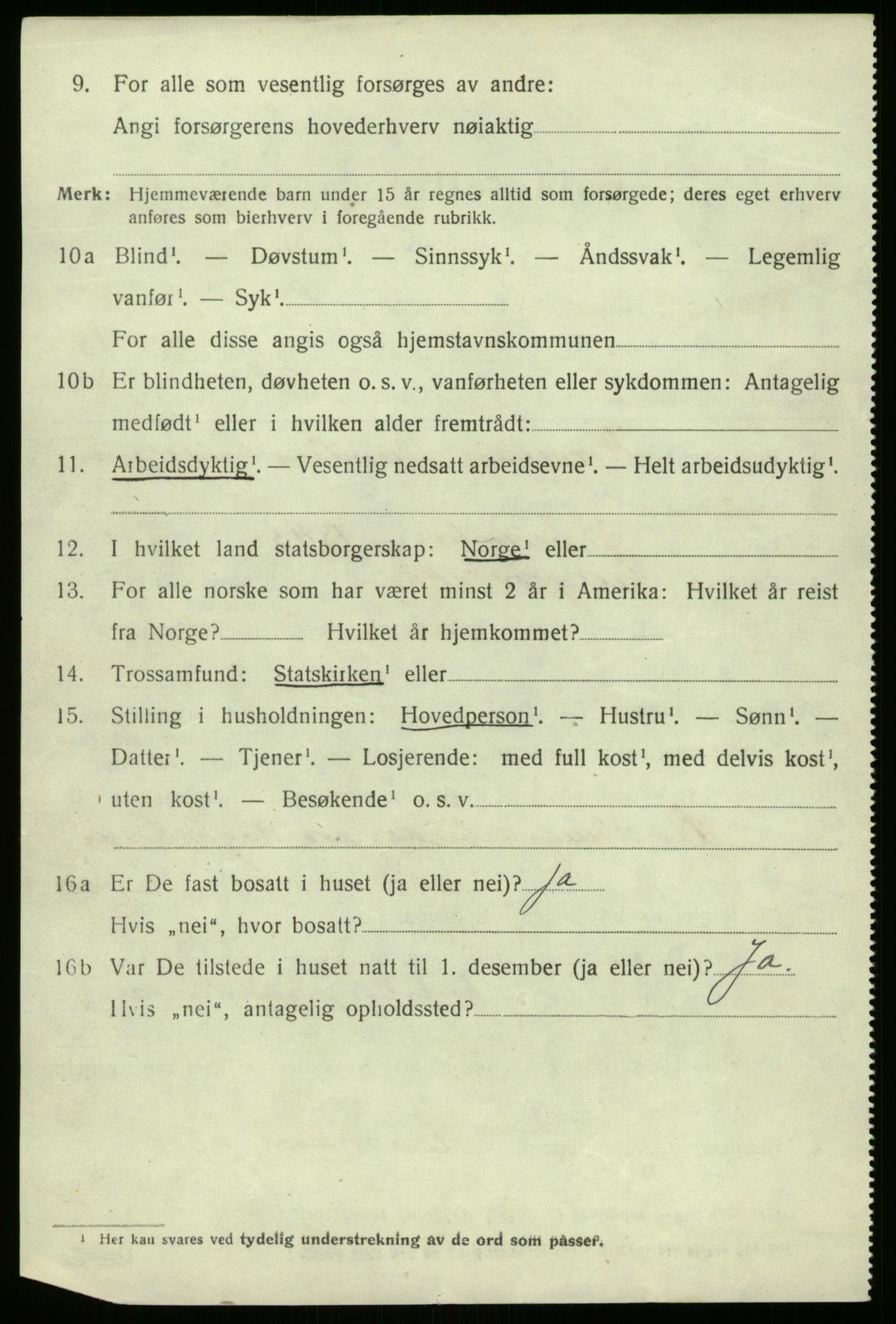 SAB, 1920 census for Jølster, 1920, p. 6027