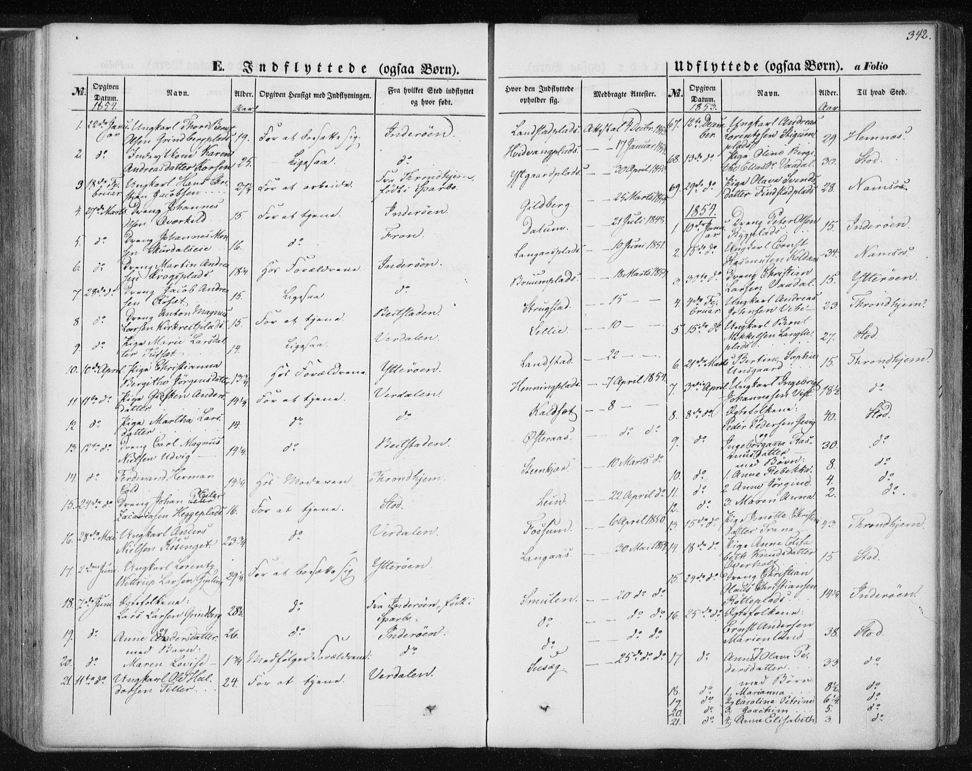 Ministerialprotokoller, klokkerbøker og fødselsregistre - Nord-Trøndelag, SAT/A-1458/735/L0342: Parish register (official) no. 735A07 /1, 1849-1862, p. 342